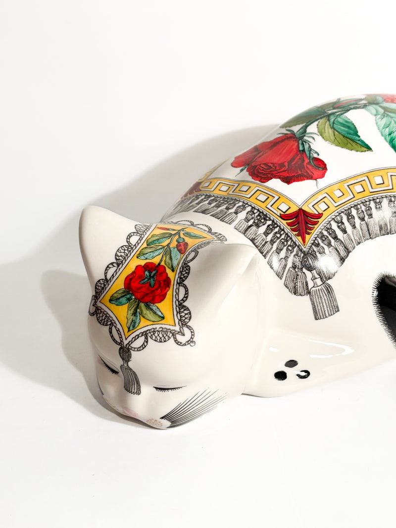 Scultura in Ceramica "Gatto Mantellato" di Piero Fornasetti Anni 50
