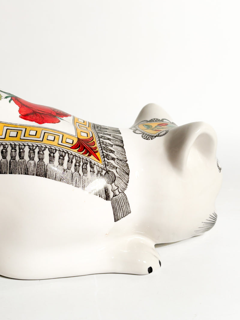 Scultura in Ceramica "Gatto Mantellato" di Piero Fornasetti Anni 50