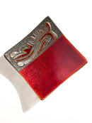 Centerpiece Bowl in Red Enameled Copper with Decorations by Studio Del Campo 60s