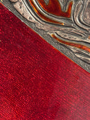 Centerpiece Bowl in Red Enameled Copper with Decorations by Studio Del Campo 60s