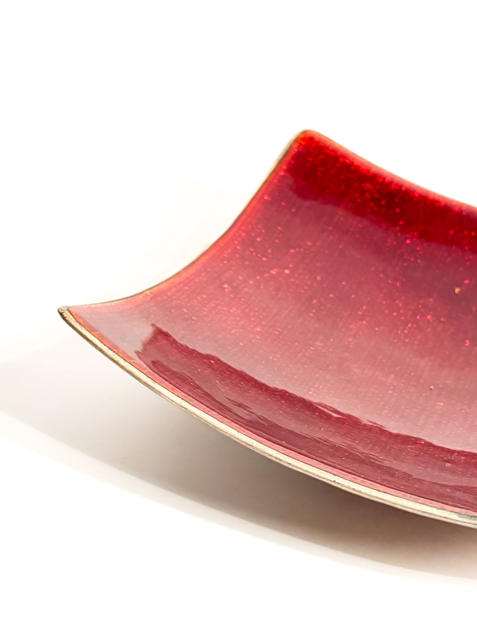 Centerpiece Bowl in Red Enameled Copper with Decorations by Studio Del Campo 60s