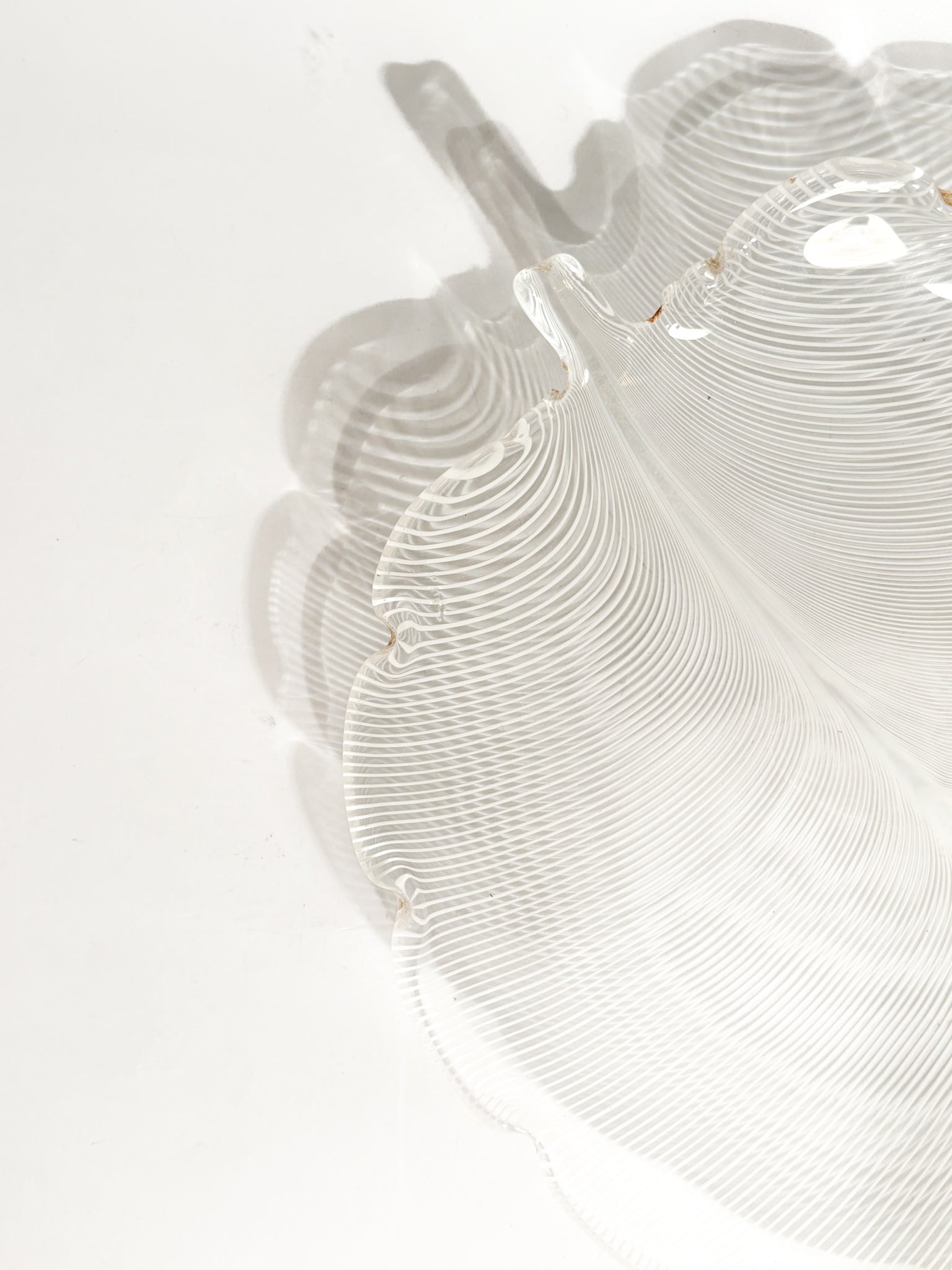 Foglia in Vetro di Murano di Tyra Lundgren per Venini del 1982