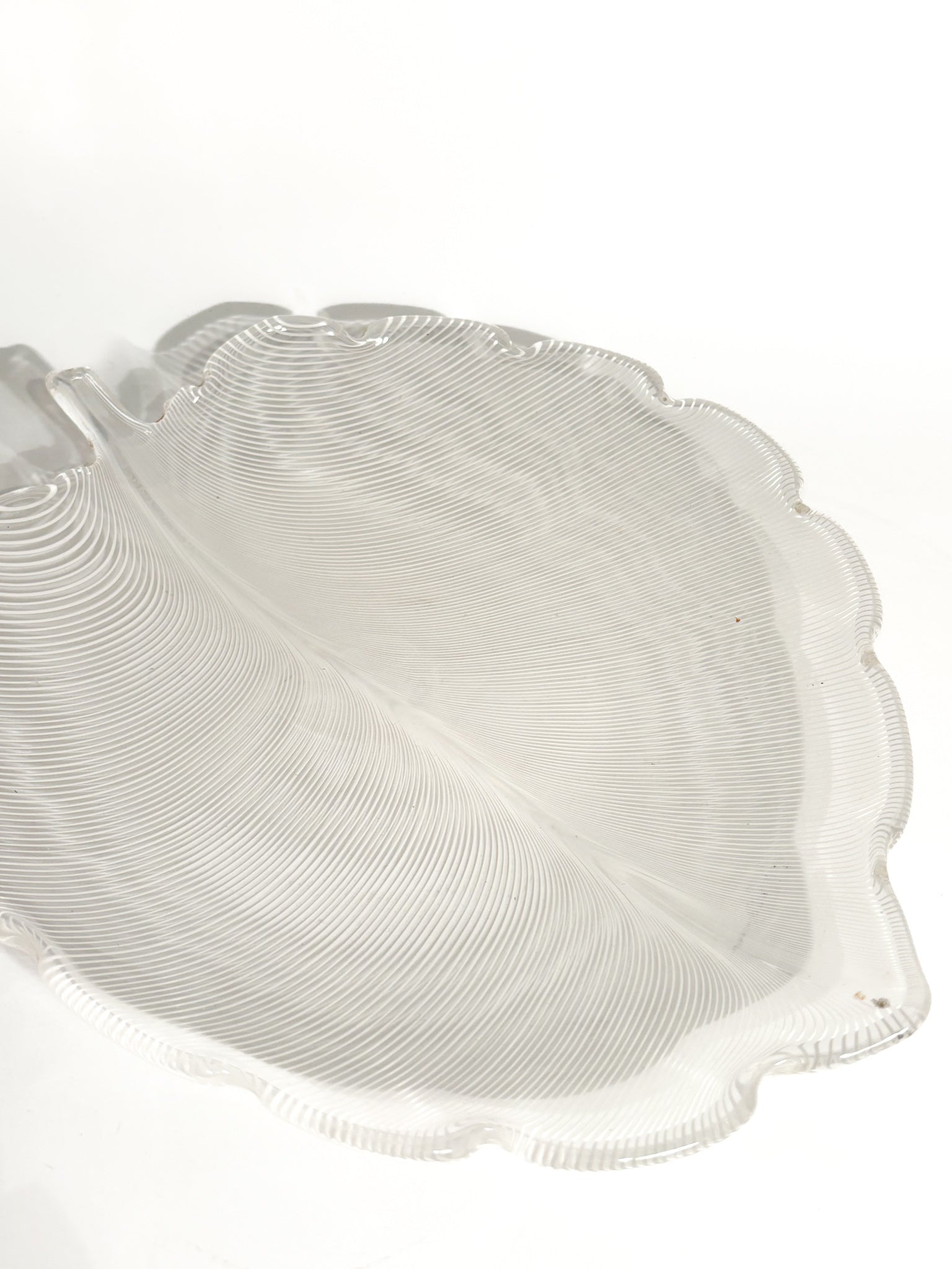 Foglia in Vetro di Murano di Tyra Lundgren per Venini del 1982