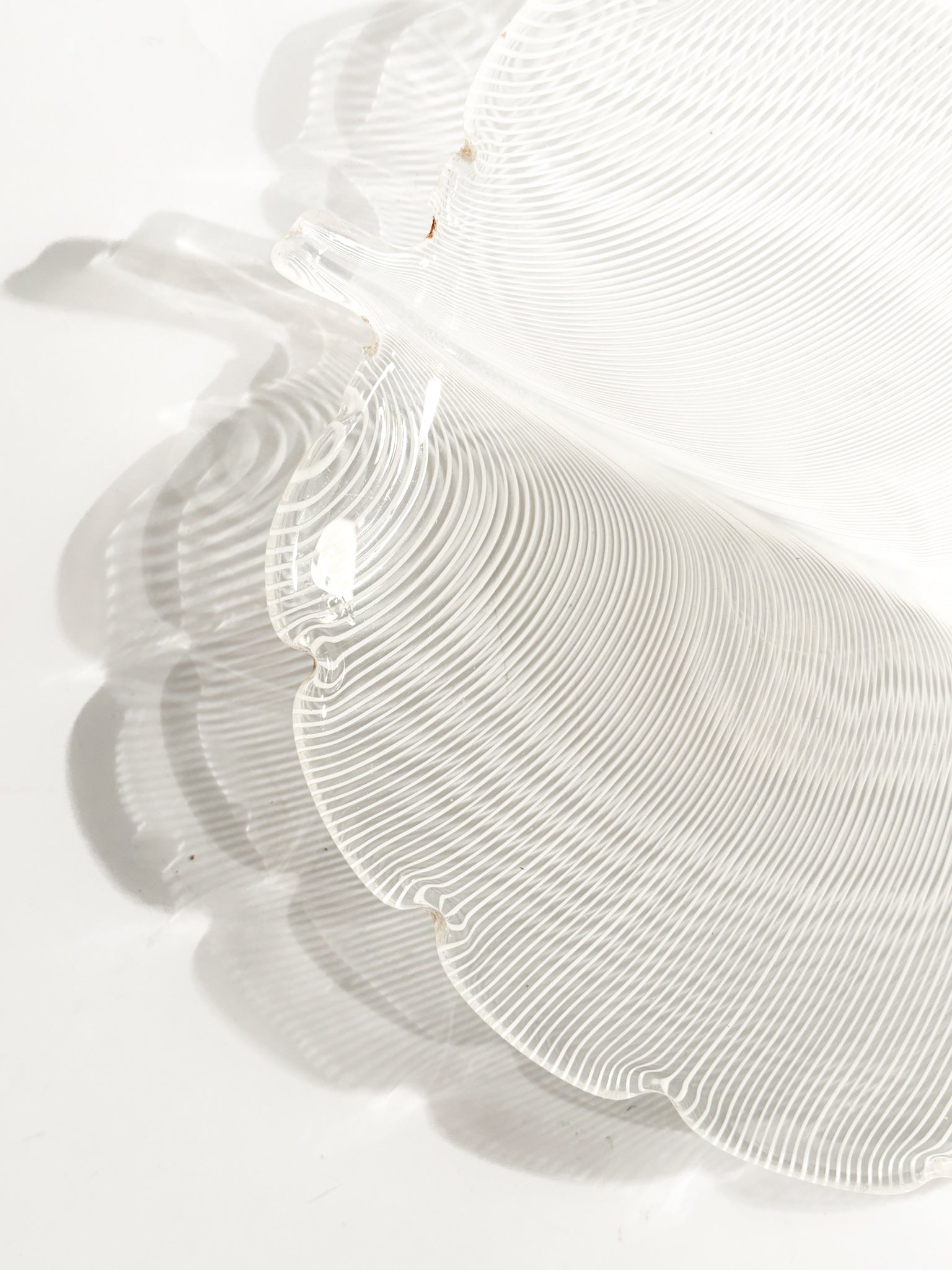 Foglia in Vetro di Murano di Tyra Lundgren per Venini del 1982