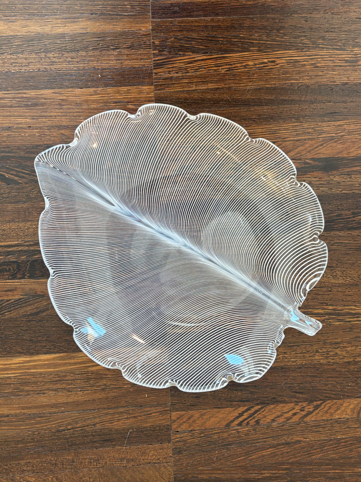 Foglia in Vetro di Murano di Tyra Lundgren per Venini del 1982