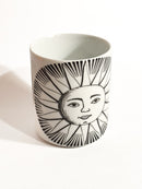 Portamatite "Sole" in Ceramica Bianca e Nera di Piero Fornasetti Anni 50