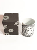 Portamatite "Sole" in Ceramica Bianca e Nera di Piero Fornasetti Anni 50