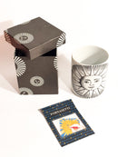 Portamatite "Sole" in Ceramica Bianca e Nera di Piero Fornasetti Anni 50