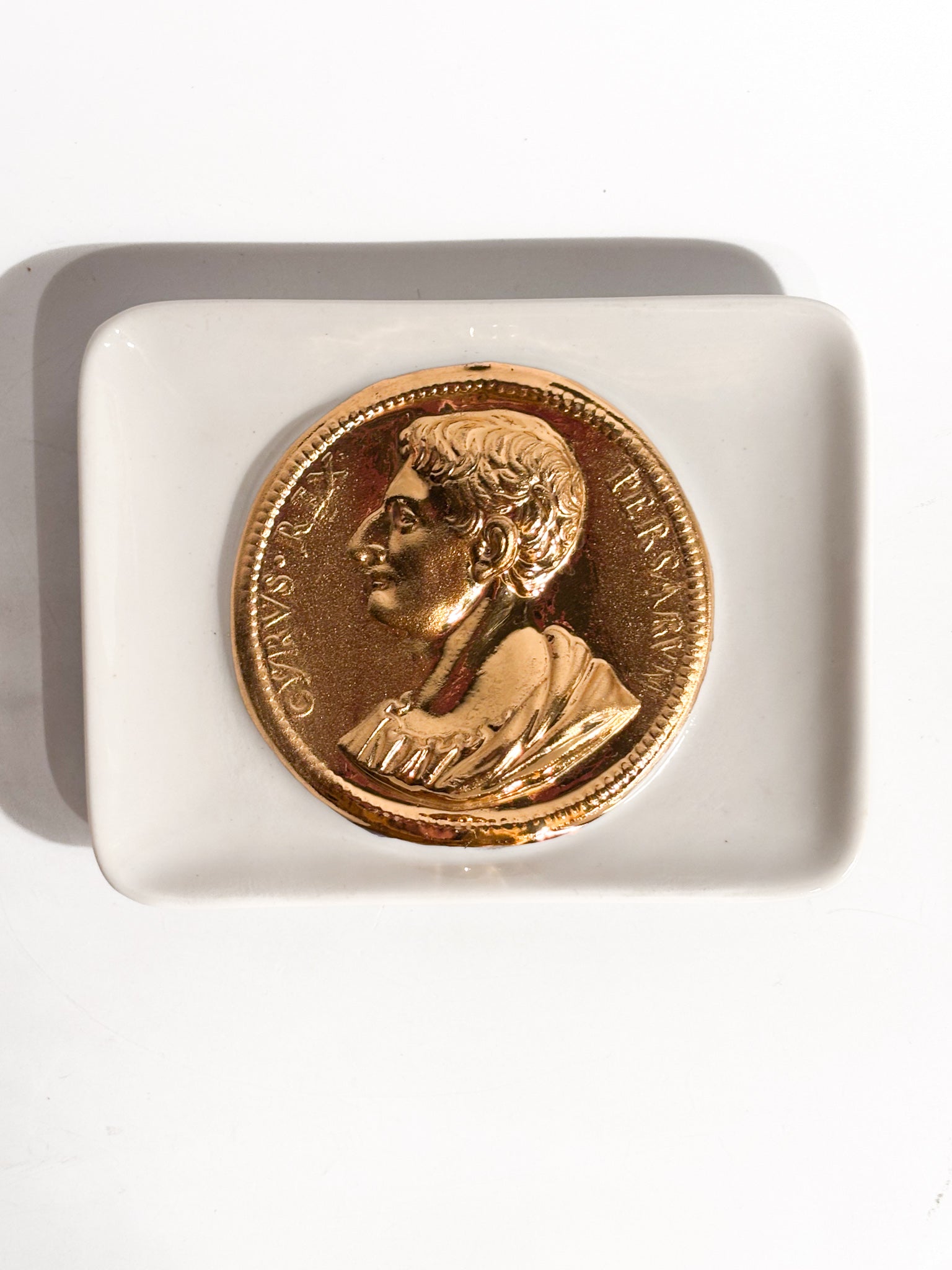 Posacenere a Vaschetta con Decoro Moneta Romana Anni 50