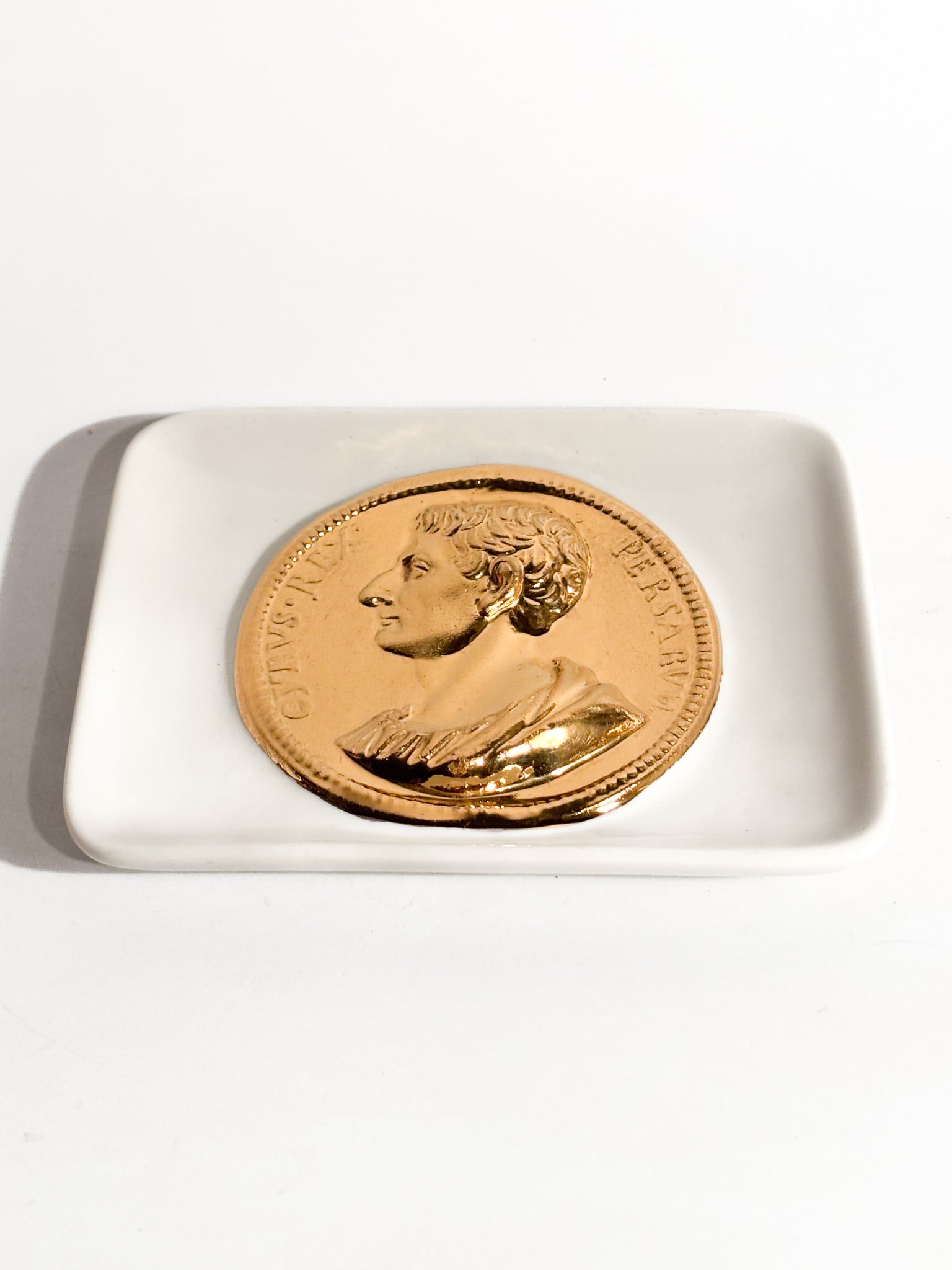 Posacenere a Vaschetta con Decoro Moneta Romana Anni 50