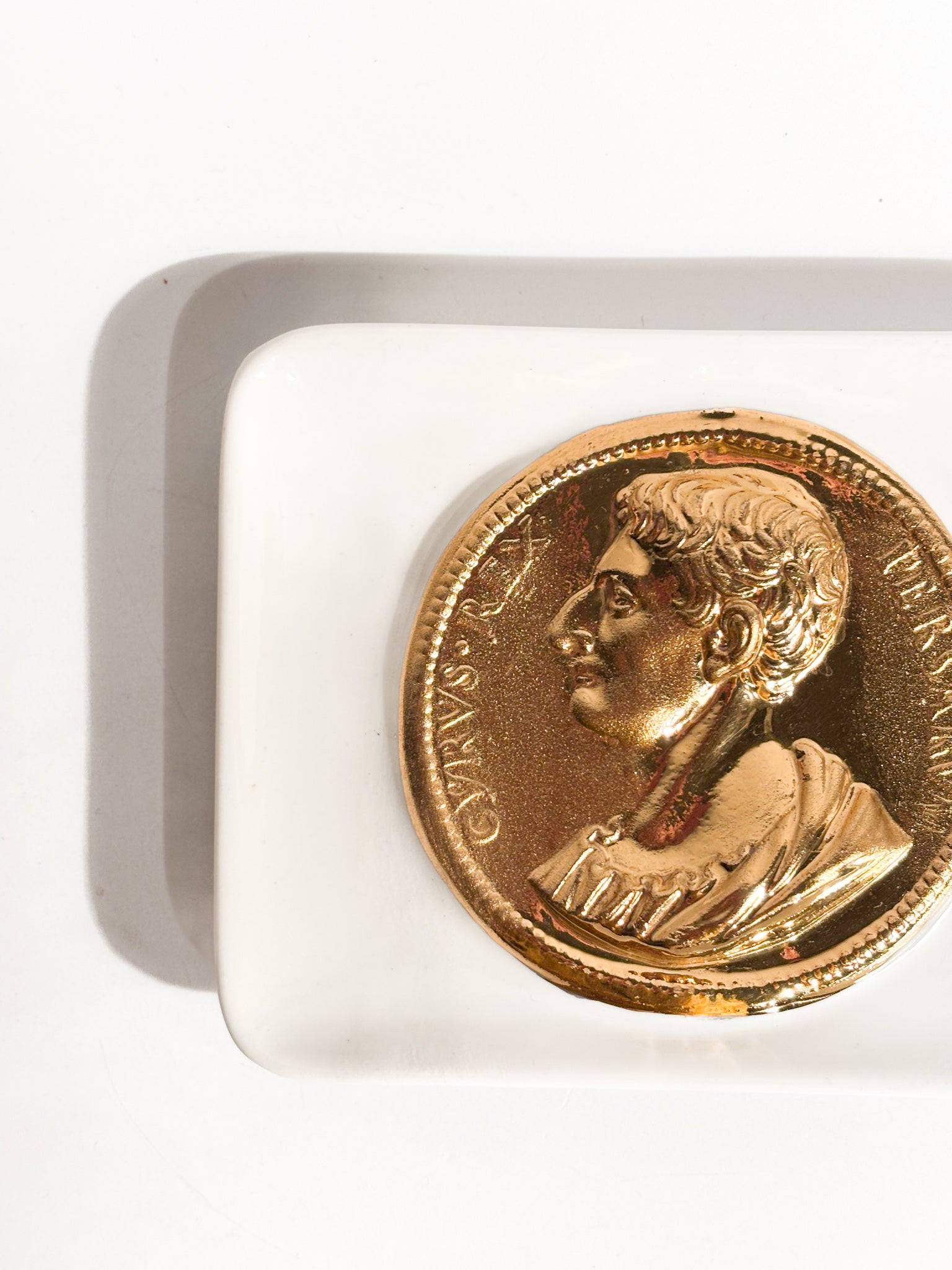 Posacenere a Vaschetta con Decoro Moneta Romana Anni 50