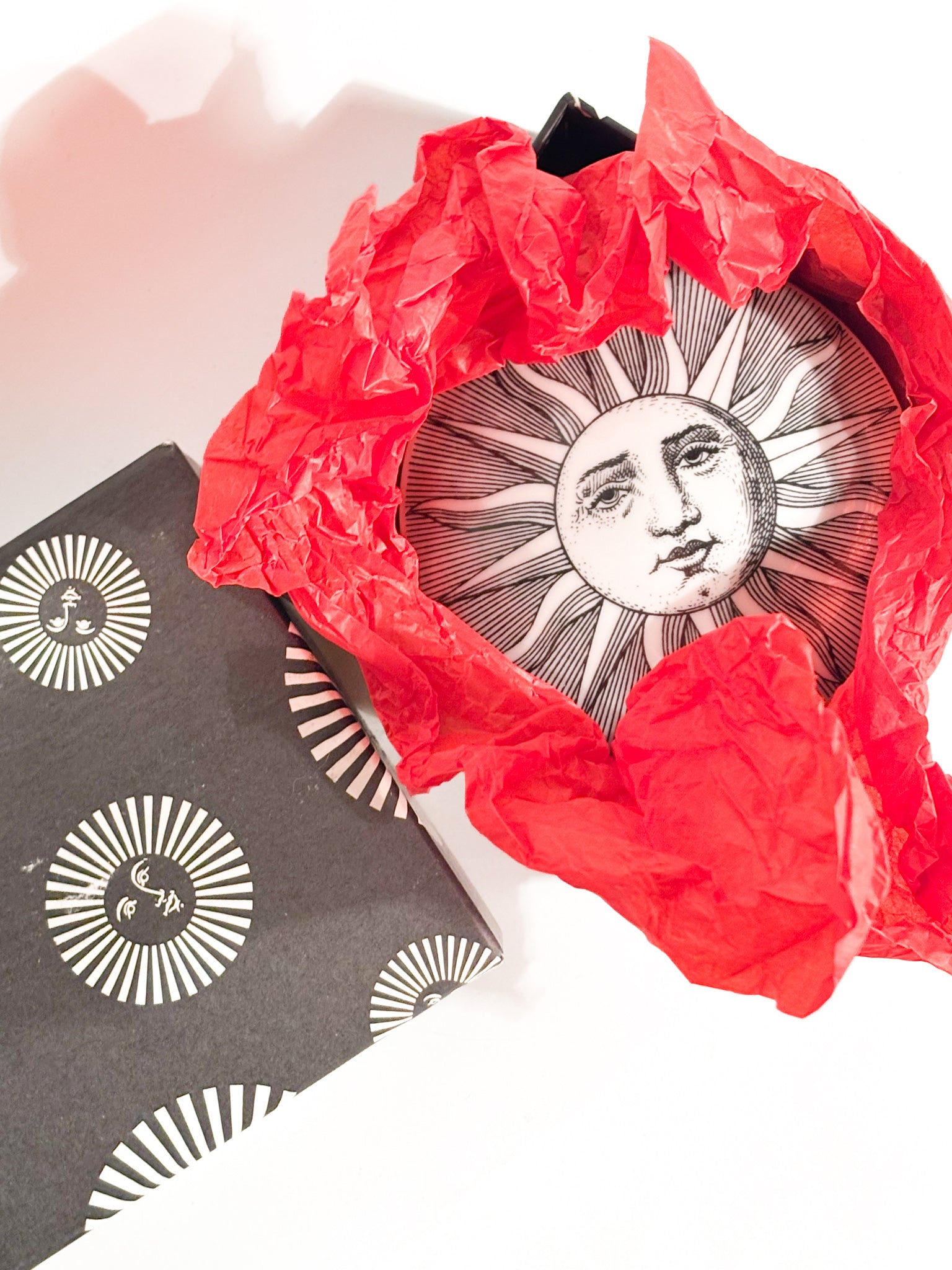 Scatola Tonda Collezione "Sole" di Fornasetti Anni 50