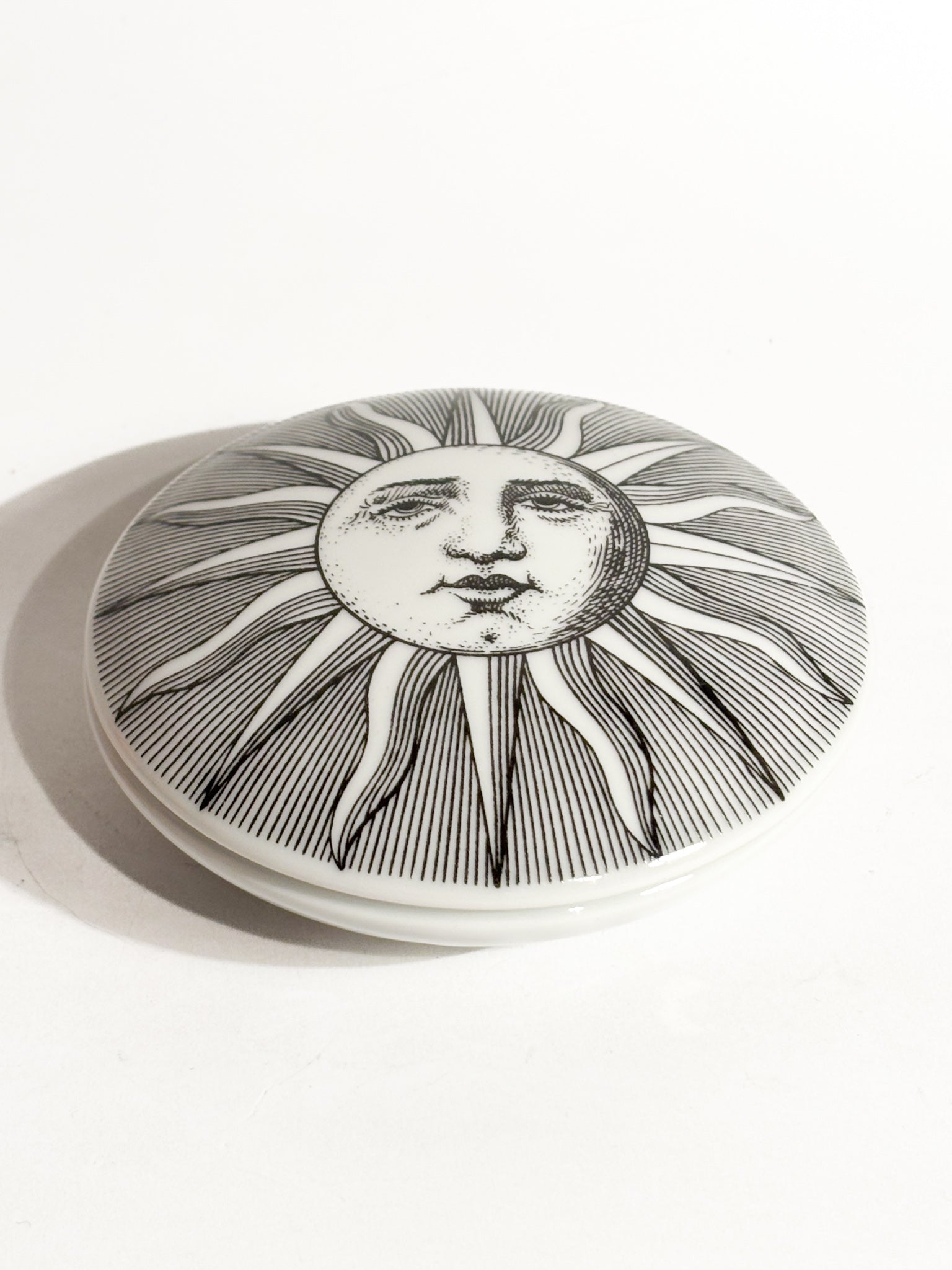 Scatola Tonda Collezione "Sole" di Fornasetti Anni 50