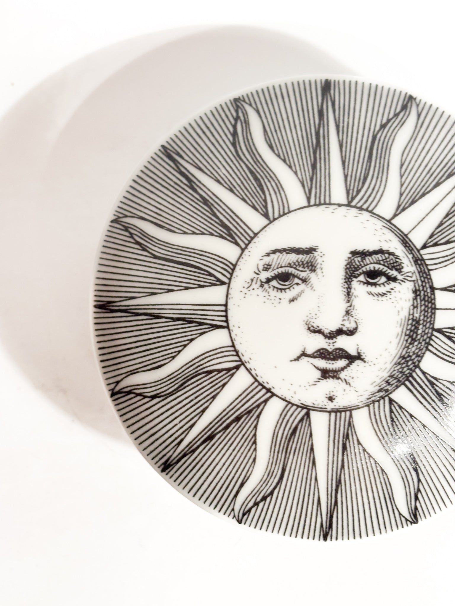 Scatola Tonda Collezione "Sole" di Fornasetti Anni 50