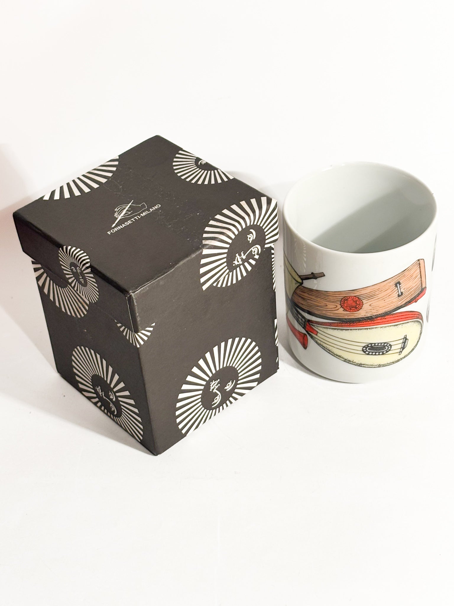 Portamatite in Ceramica "Strumenti Musicali" di Fornasetti Anni 60