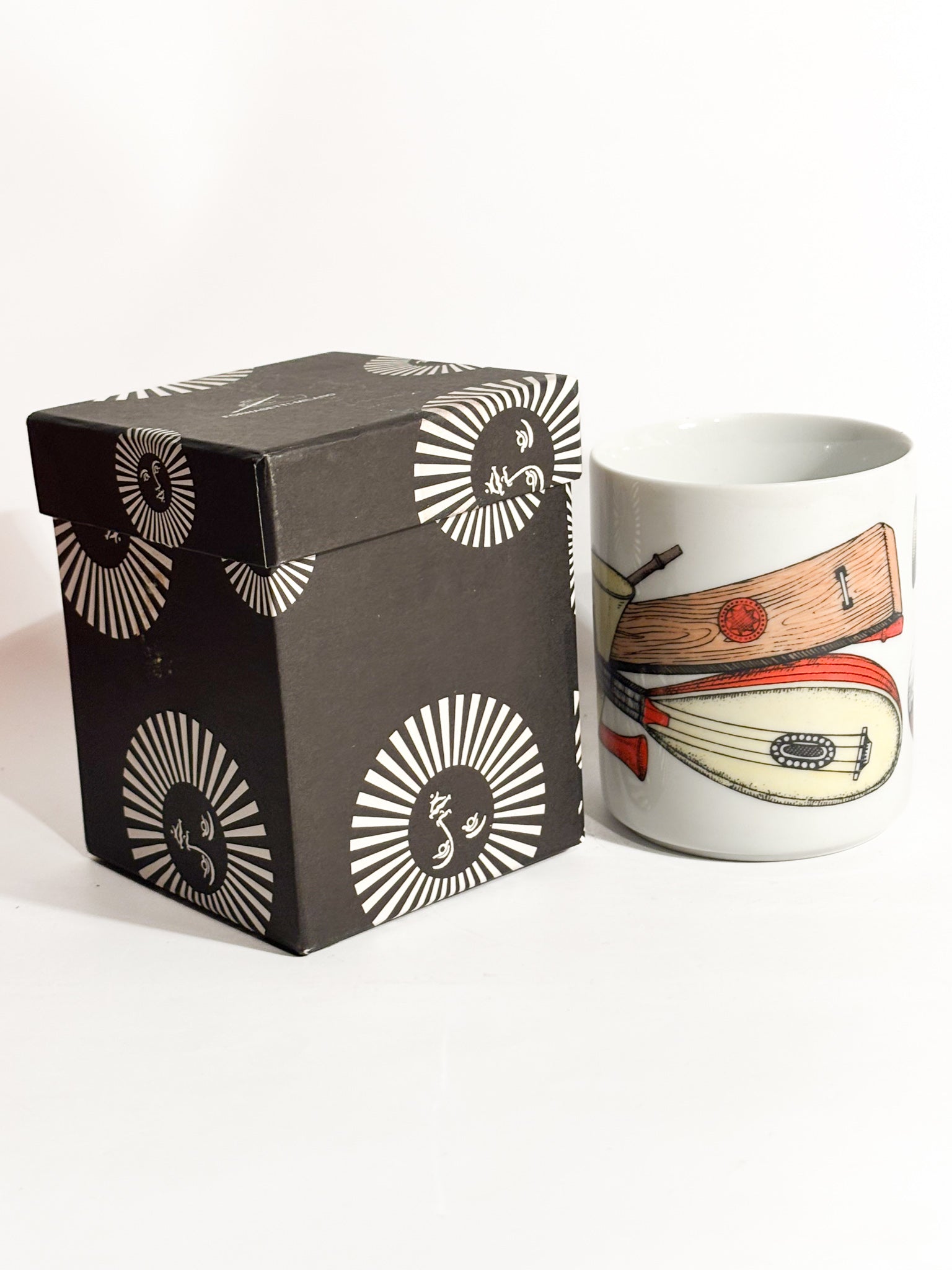 Portamatite in Ceramica "Strumenti Musicali" di Fornasetti Anni 60