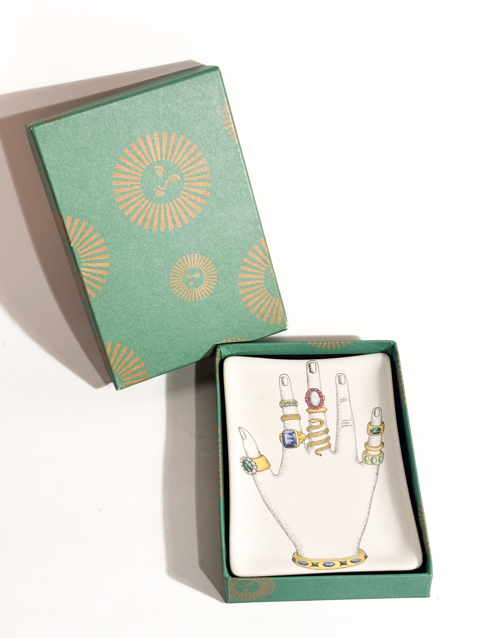 Posacenere in Ceramica "Mano con Anelli" di Fornasetti Anni 60