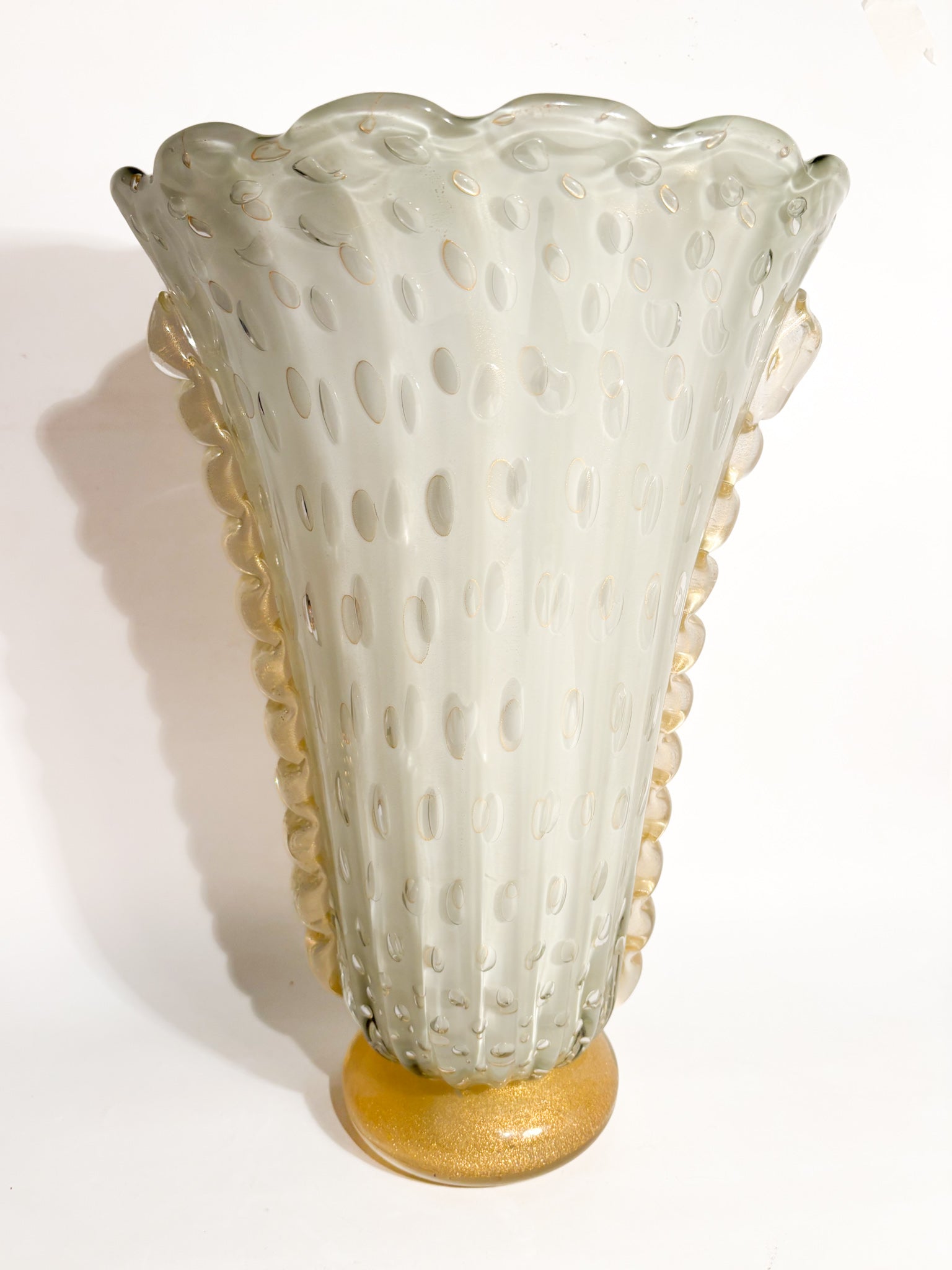 Vaso in Vetro di Murano Bullicante di Barovier & Toso Anni 60