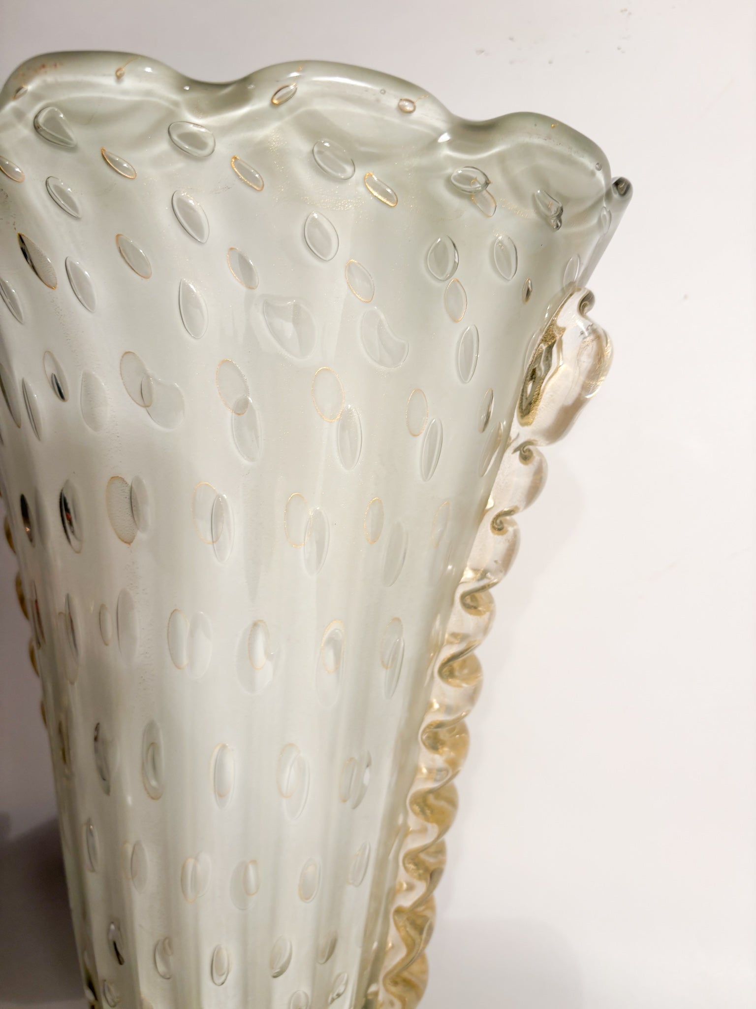 Vaso in Vetro di Murano Bullicante di Barovier & Toso Anni 60
