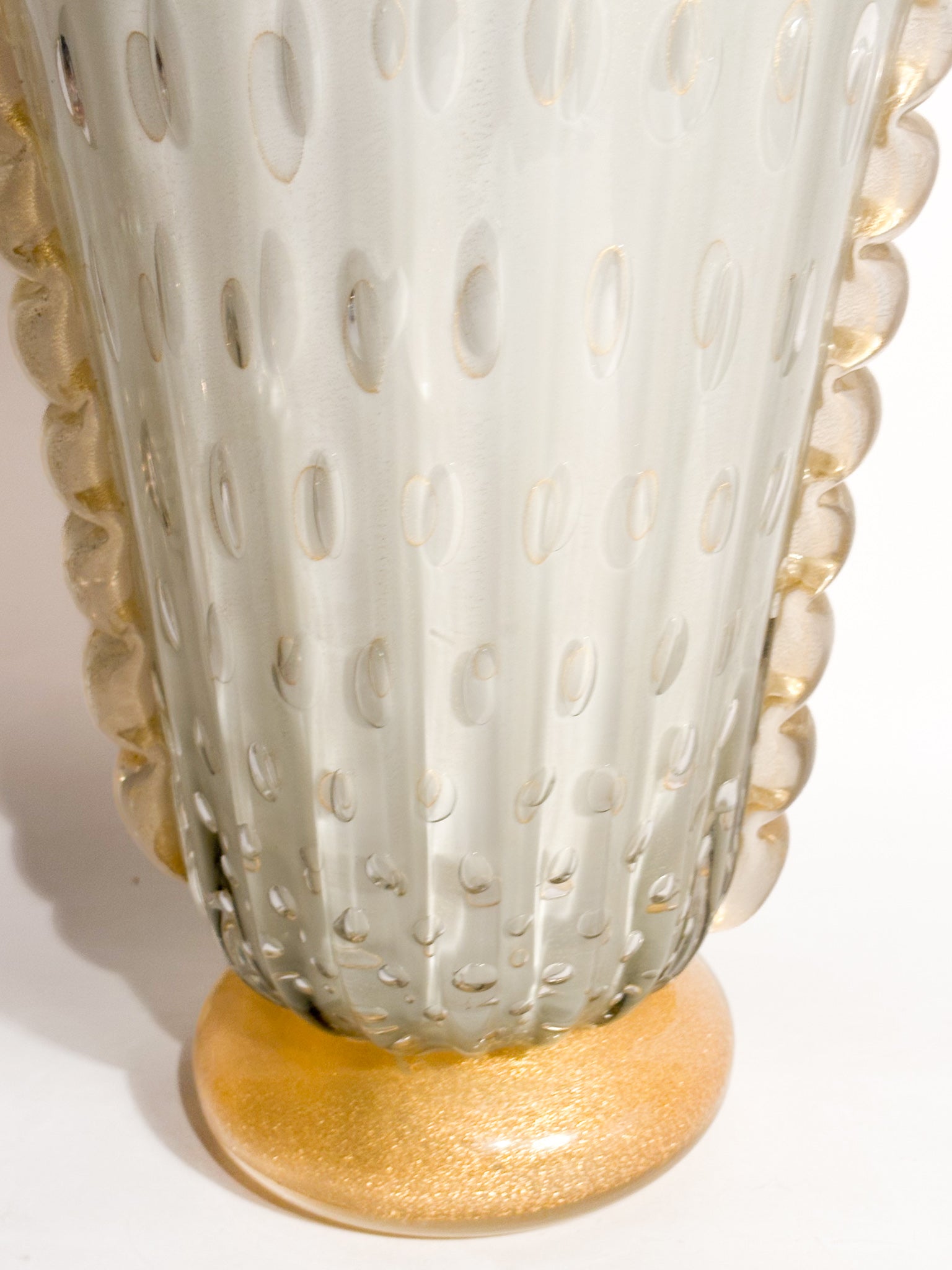 Vaso in Vetro di Murano Bullicante di Barovier & Toso Anni 60