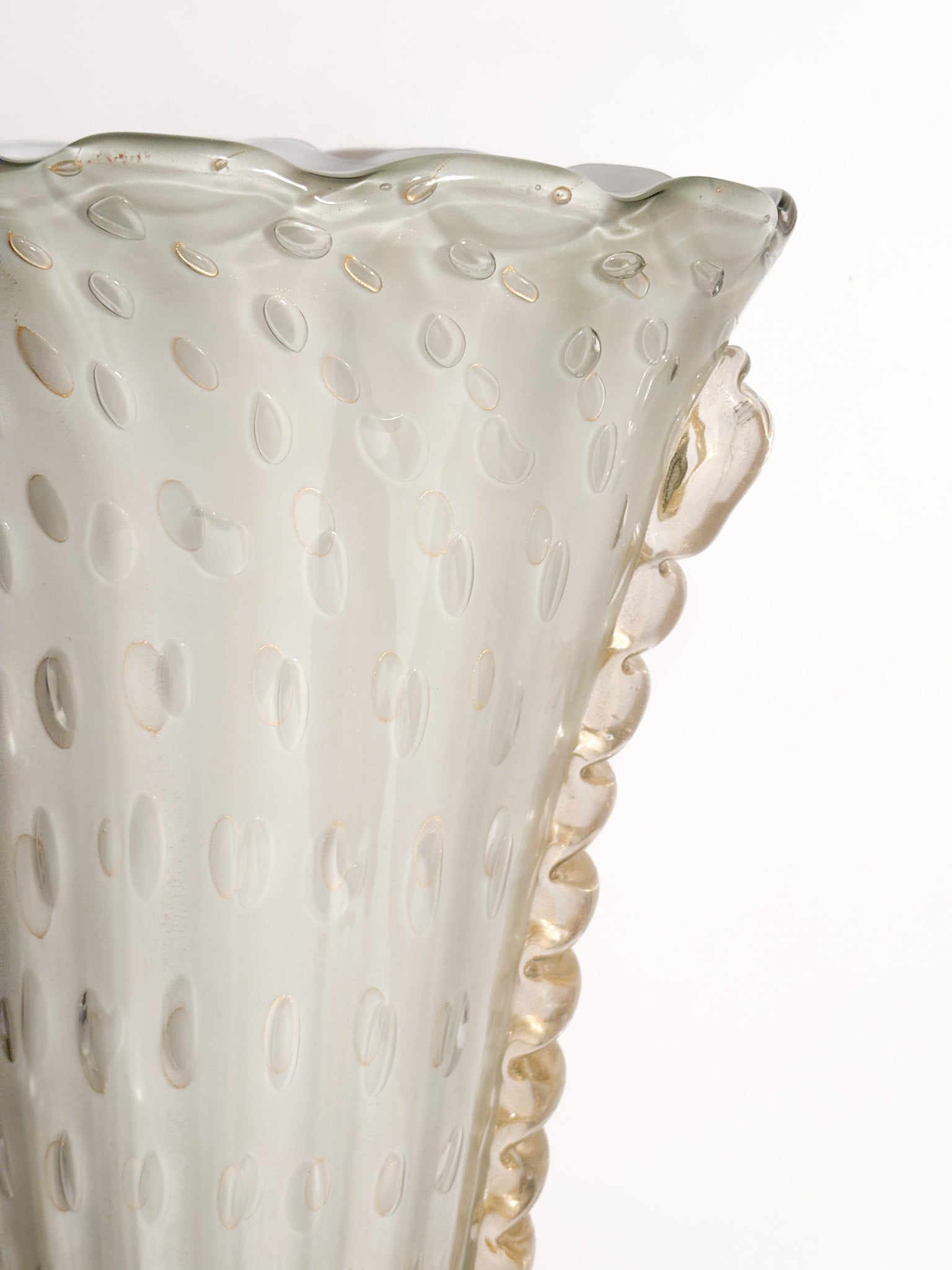 Vaso in Vetro di Murano Bullicante di Barovier & Toso Anni 60