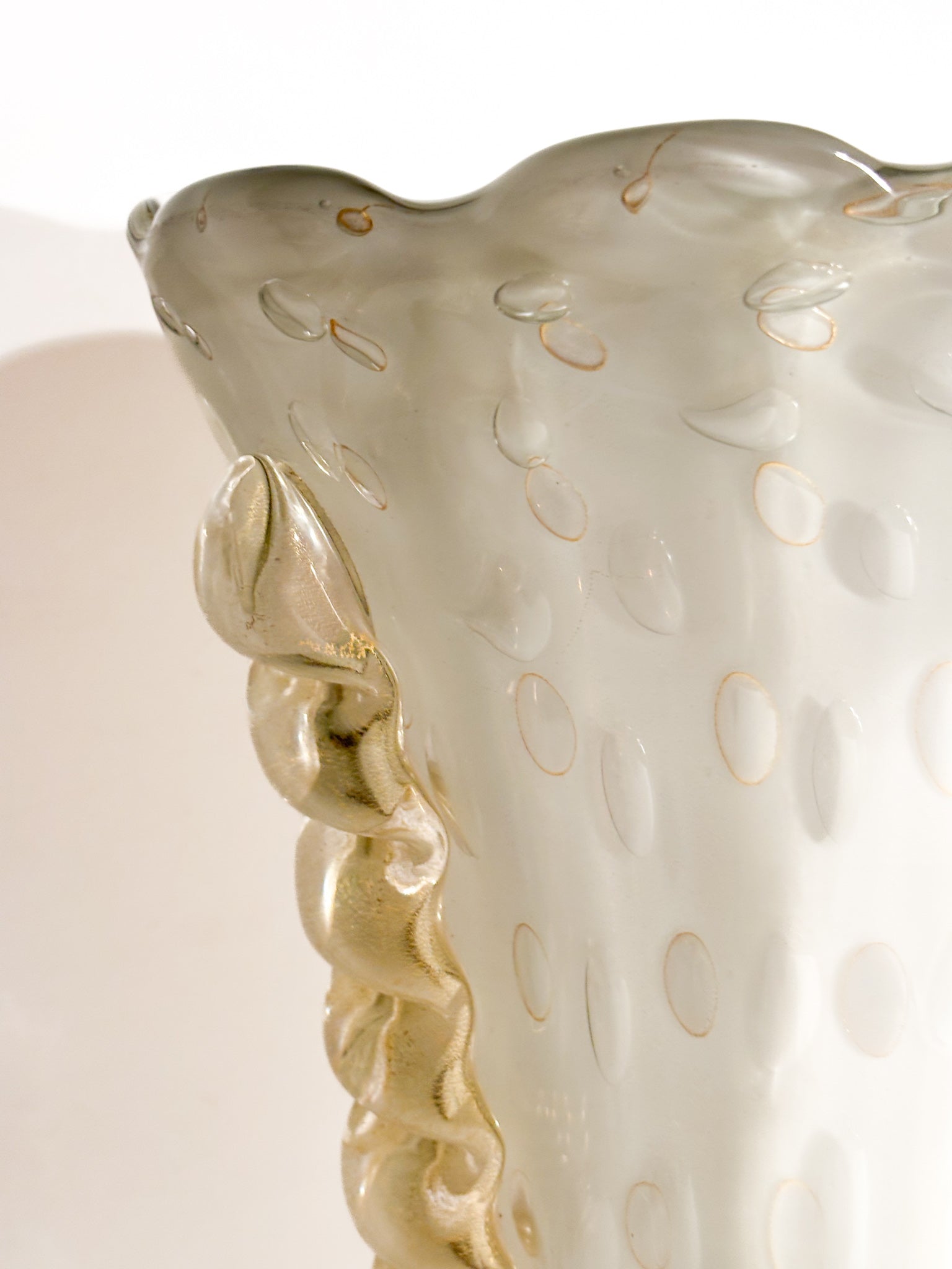 Vaso in Vetro di Murano Bullicante di Barovier & Toso Anni 60
