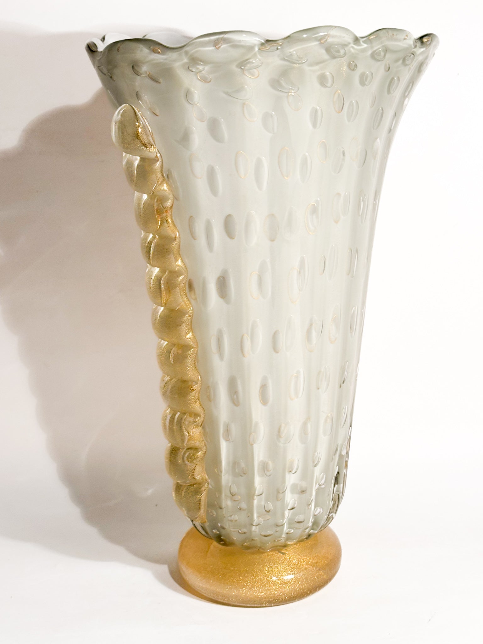 Vaso in Vetro di Murano Bullicante di Barovier & Toso Anni 60