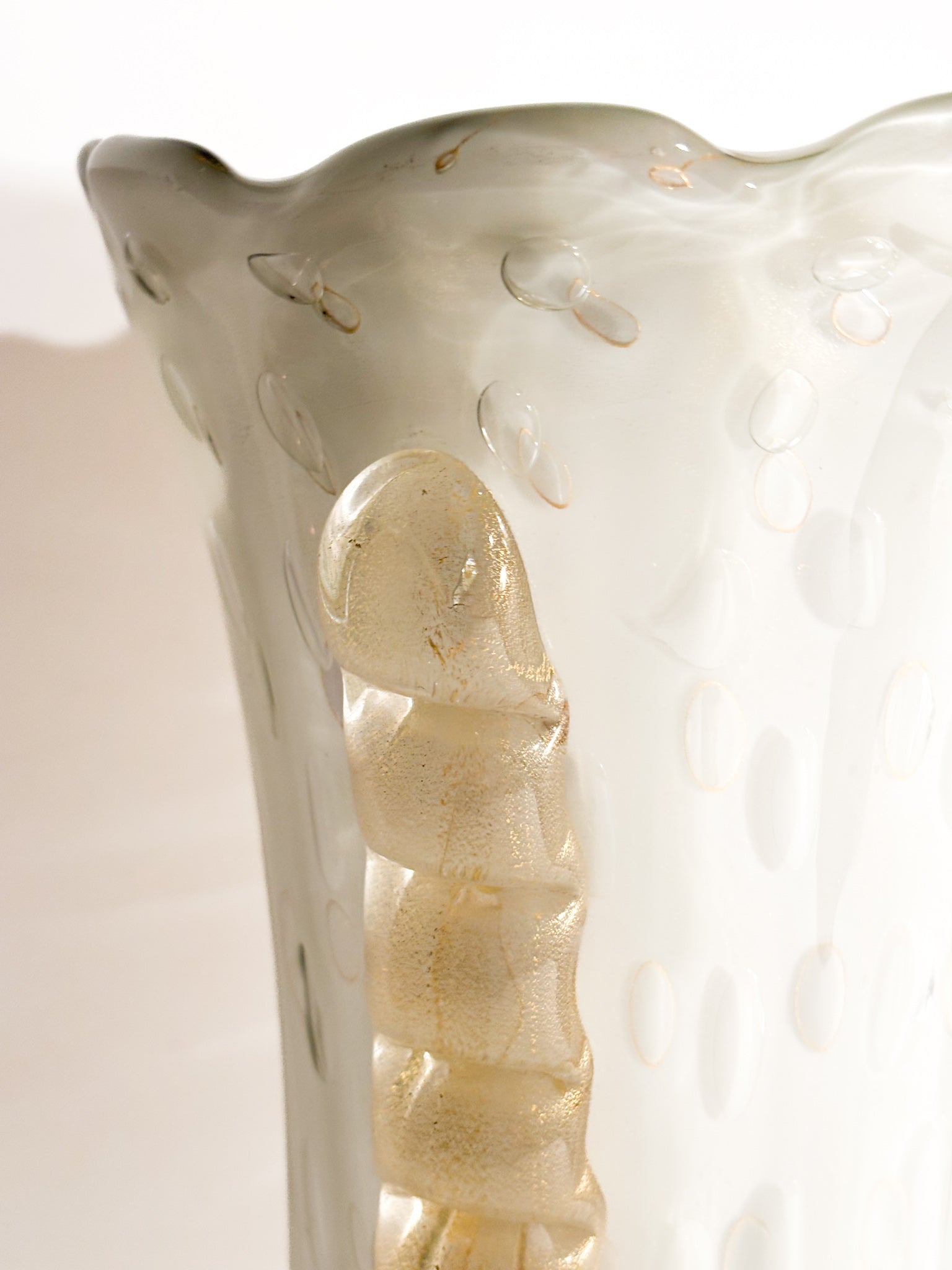 Vaso in Vetro di Murano Bullicante di Barovier & Toso Anni 60