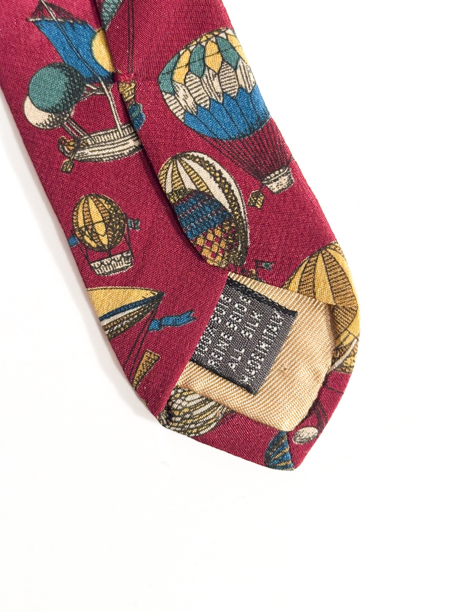 Cravatta in Seta con Mongolfiere di Fornasetti Anni 60