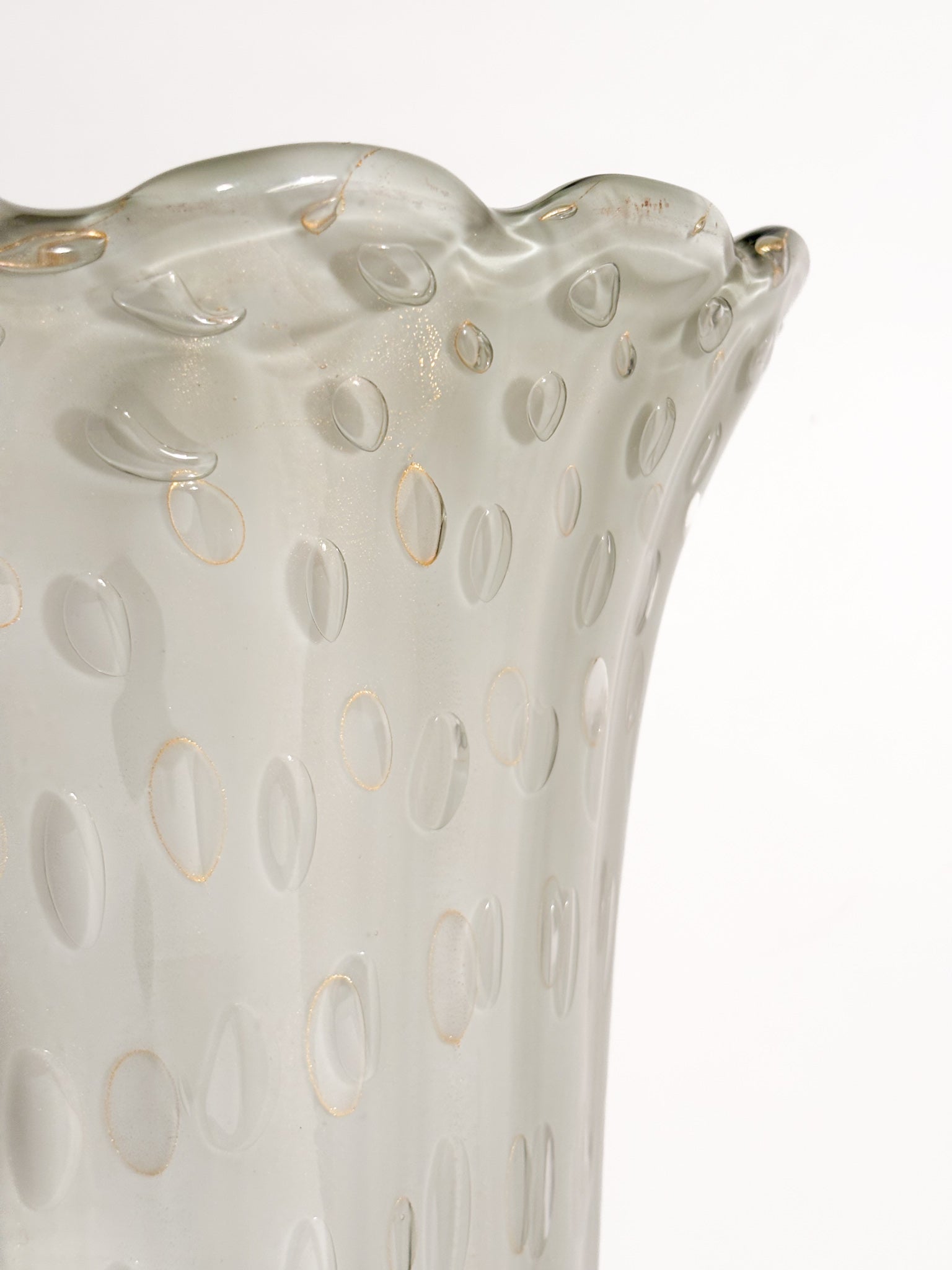 Vaso in Vetro di Murano Bullicante di Barovier & Toso Anni 60