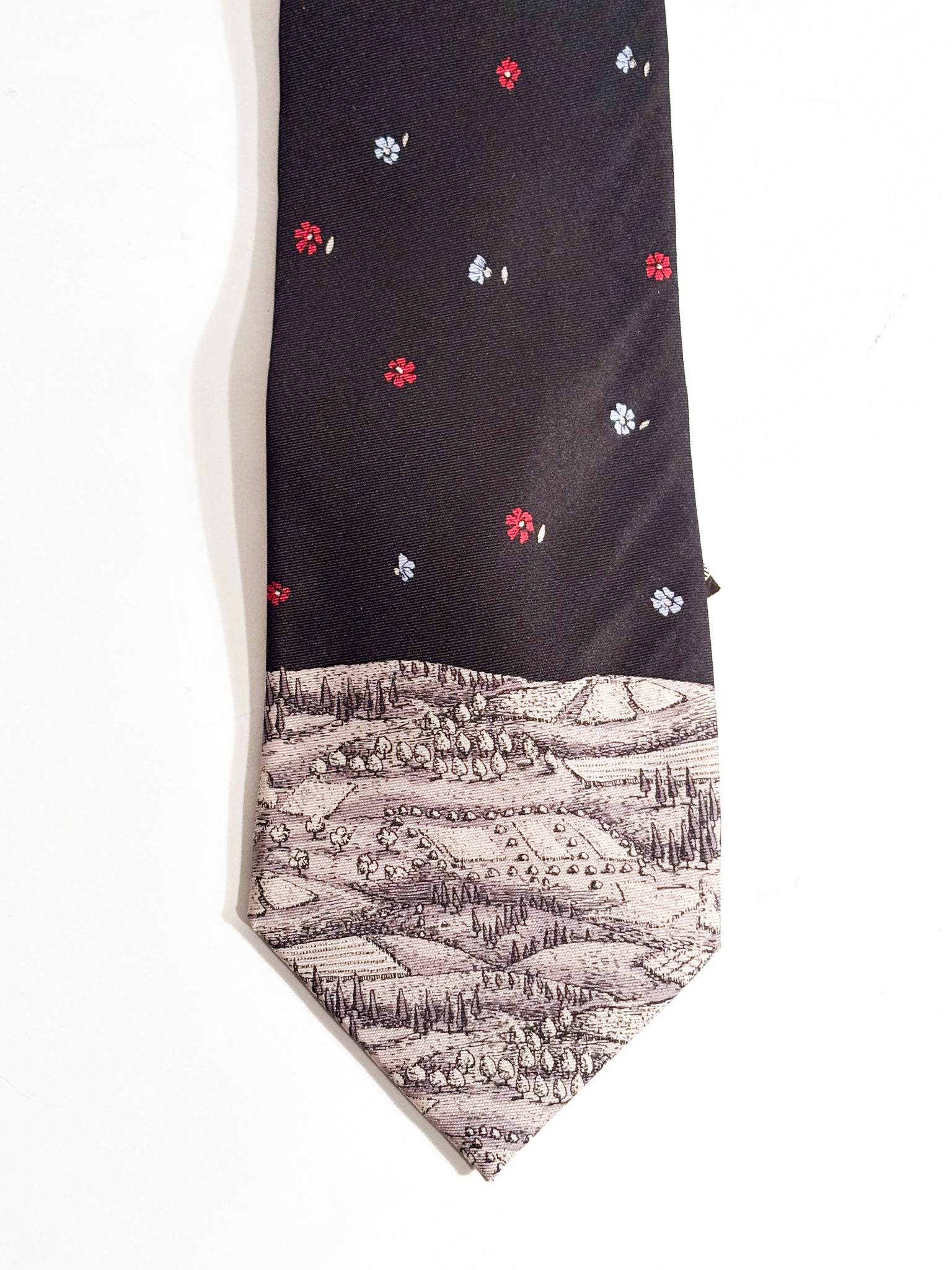 Cravatta in Seta "Fiori dal Cielo" di Piero Fornasetti Anni 60