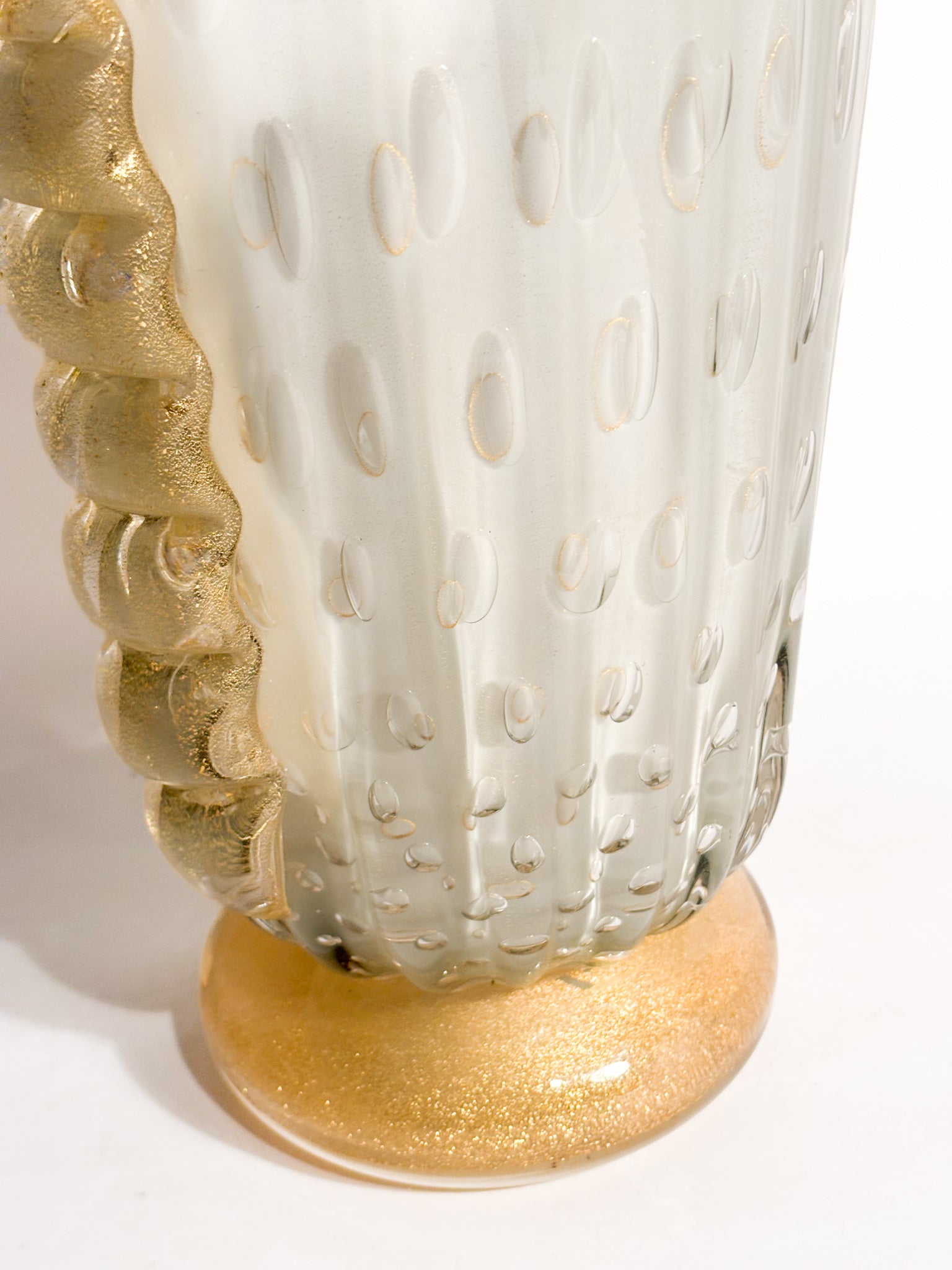 Vaso in Vetro di Murano Bullicante di Barovier & Toso Anni 60