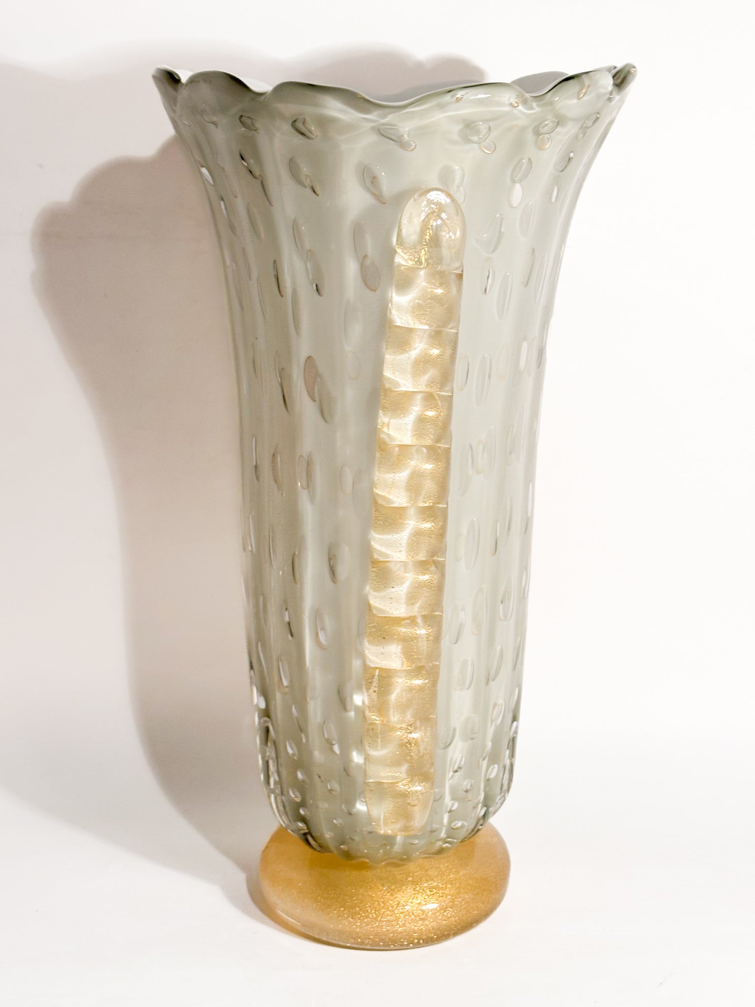 Vaso in Vetro di Murano Bullicante di Barovier & Toso Anni 60