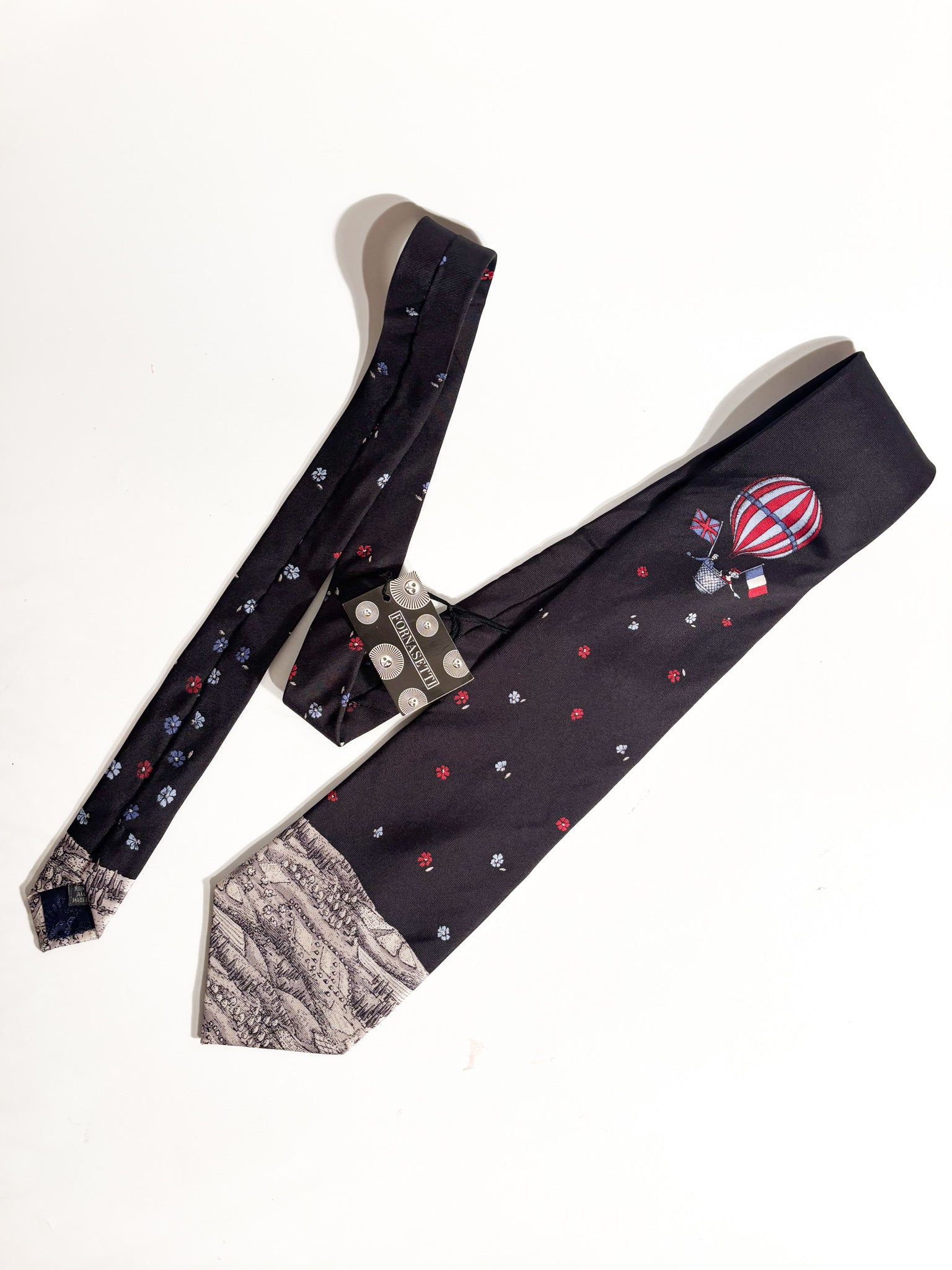 Cravatta in Seta "Fiori dal Cielo" di Piero Fornasetti Anni 60