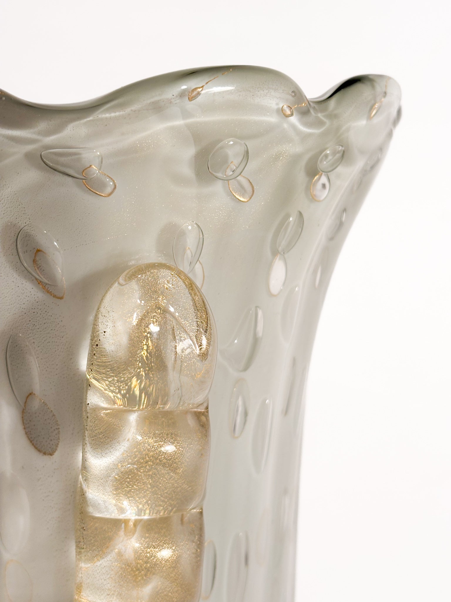 Vaso in Vetro di Murano Bullicante di Barovier & Toso Anni 60