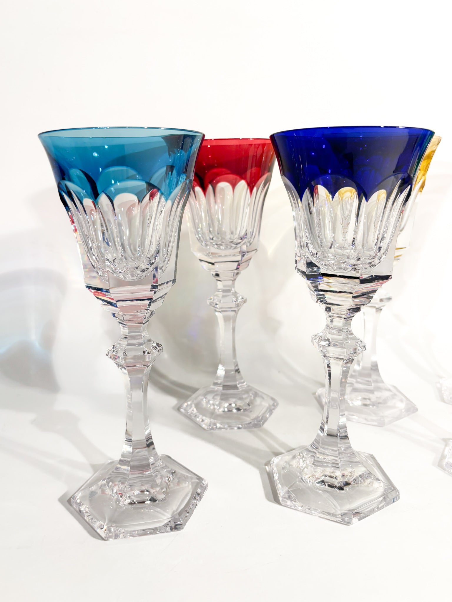 Set di Calici Multicolore Chenonceaux in Cristallo di Sèvres Anni 60