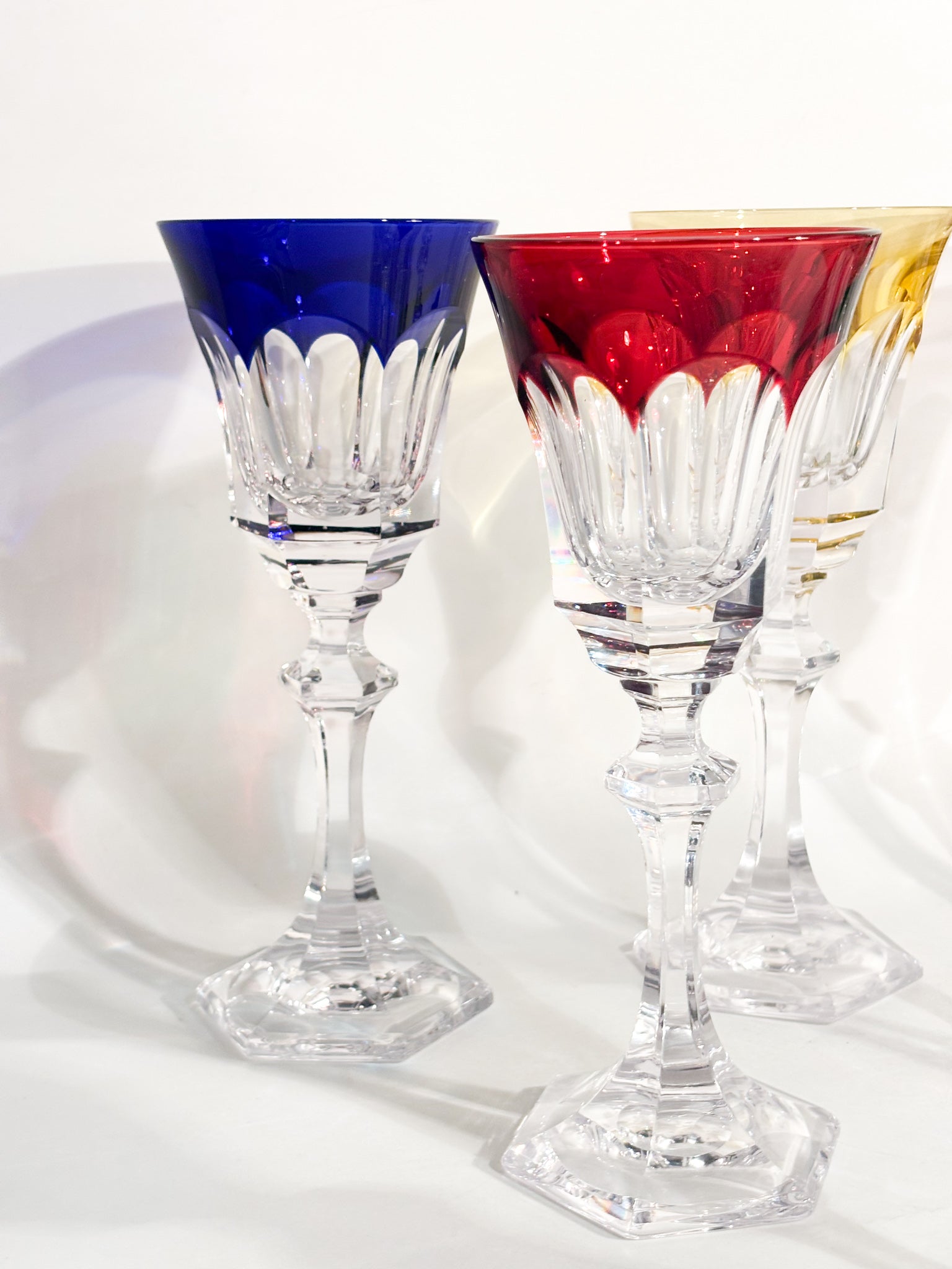 Set di Calici Multicolore Chenonceaux in Cristallo di Sèvres Anni 60
