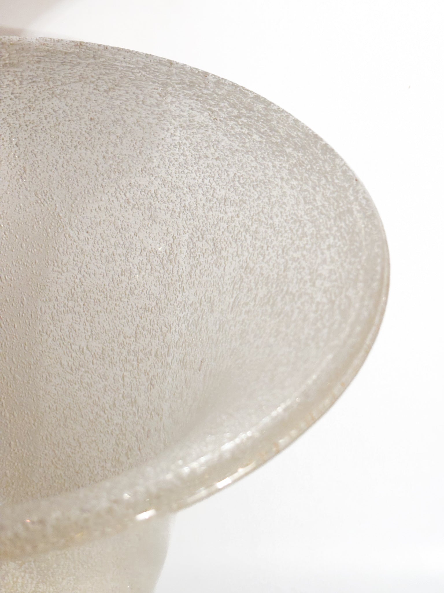 Vaso in Vetro di Murano Pulegoso Dorato Anni 50