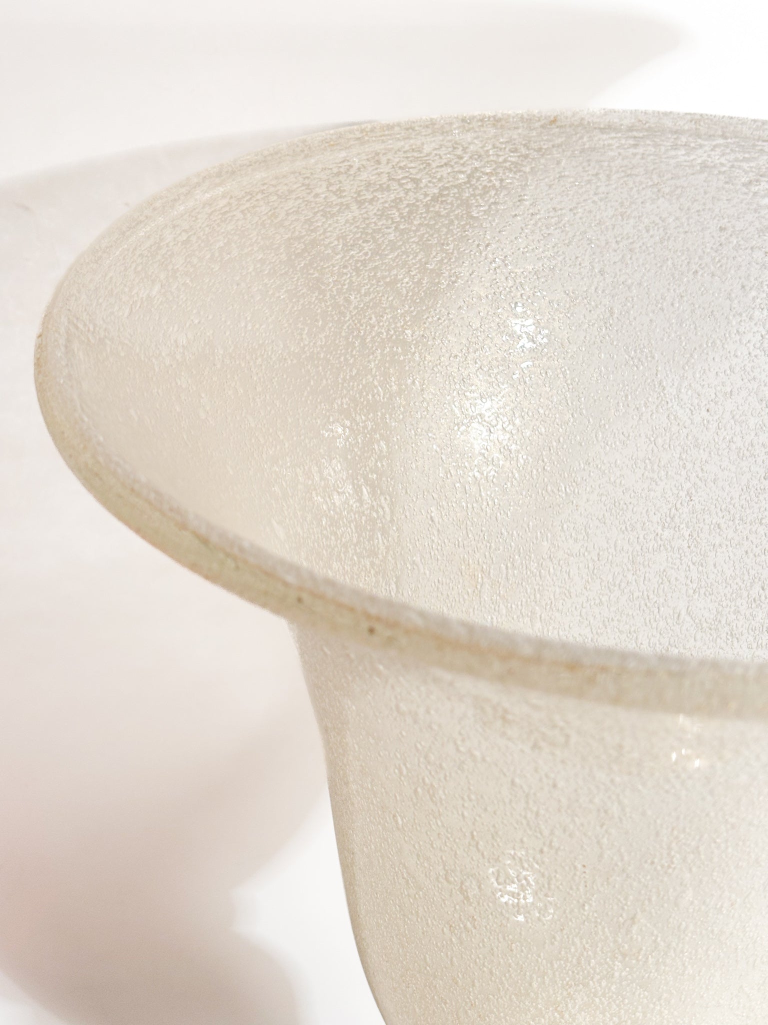 Vaso in Vetro di Murano Pulegoso Dorato Anni 50