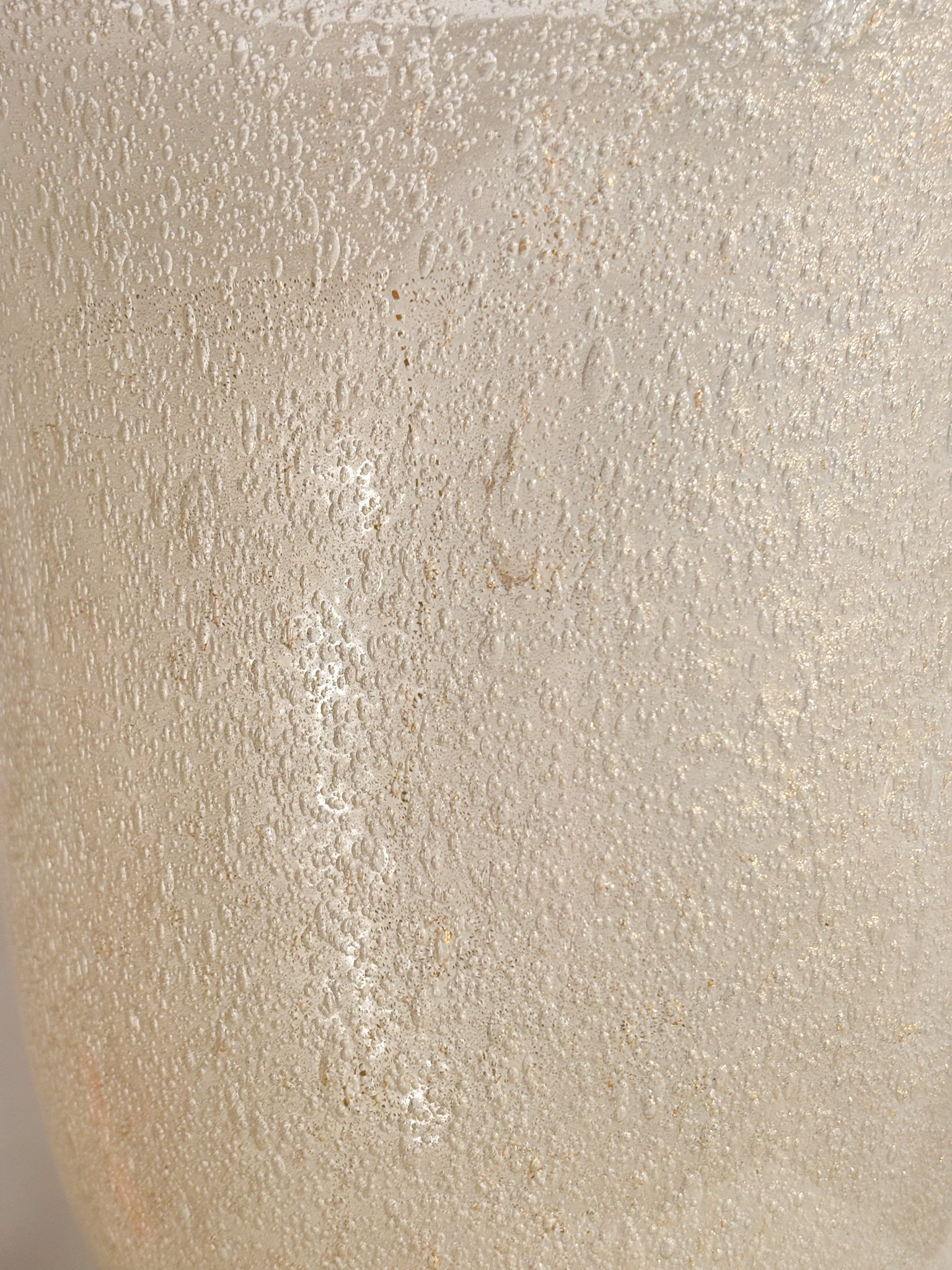 Vaso in Vetro di Murano Pulegoso Dorato Anni 50