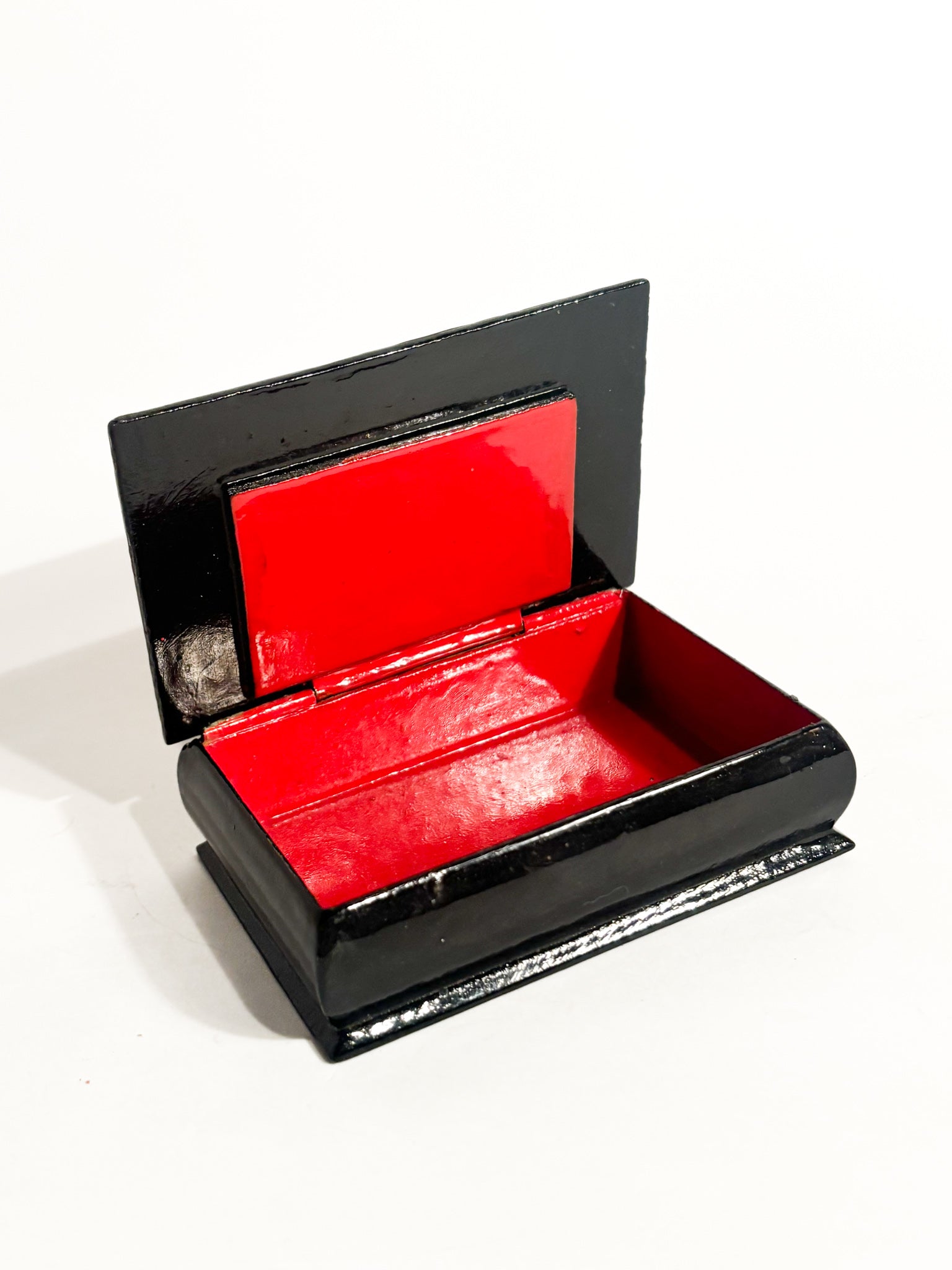 Scatola Russa Palekh in Cartapesta Laccata con Troika XX Secolo