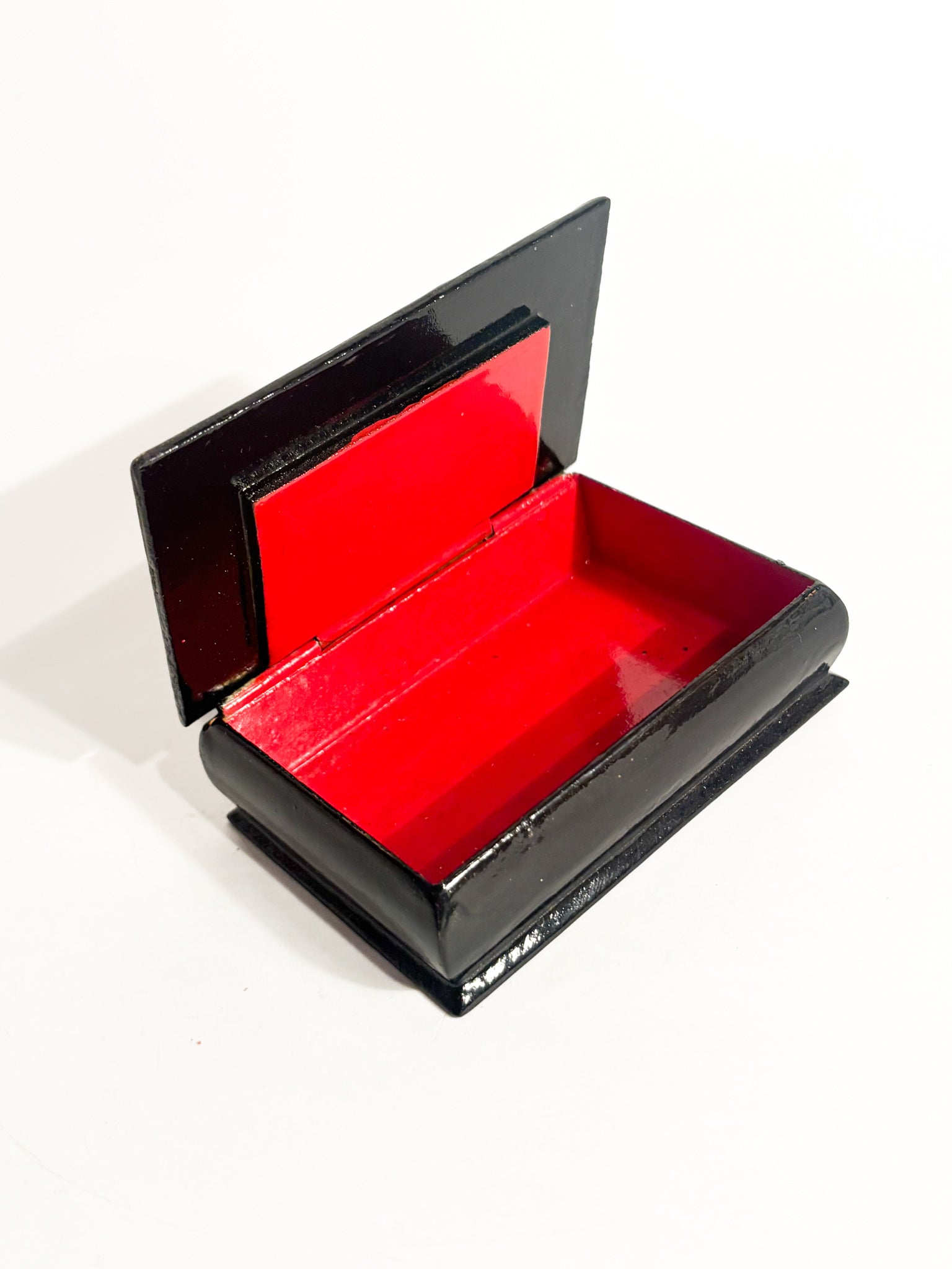 Scatola Russa Palekh in Cartapesta Laccata con Troika XX Secolo