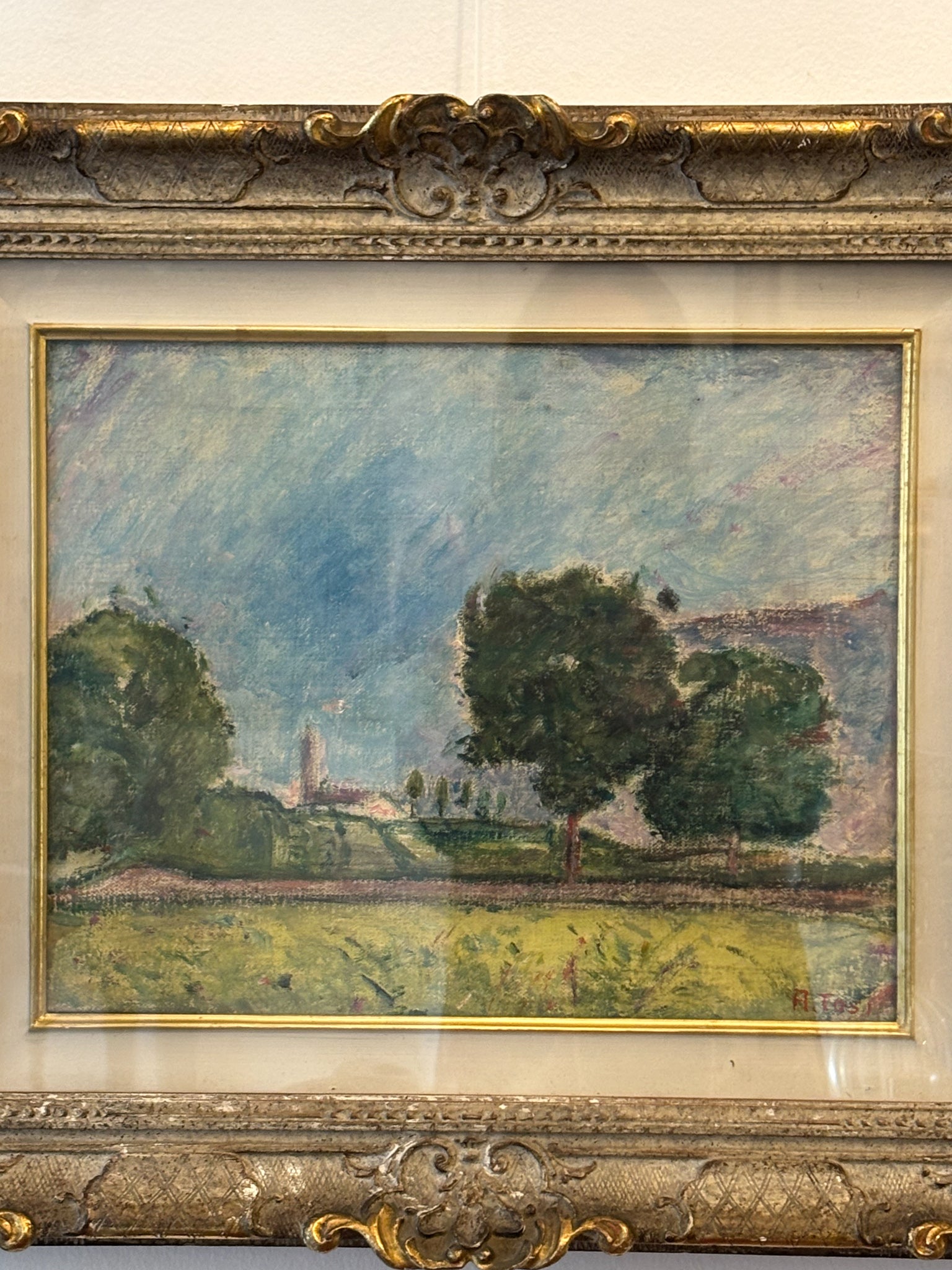 Dipinto Olio su Tela "I Noci" di Arturo Tosi del 1951