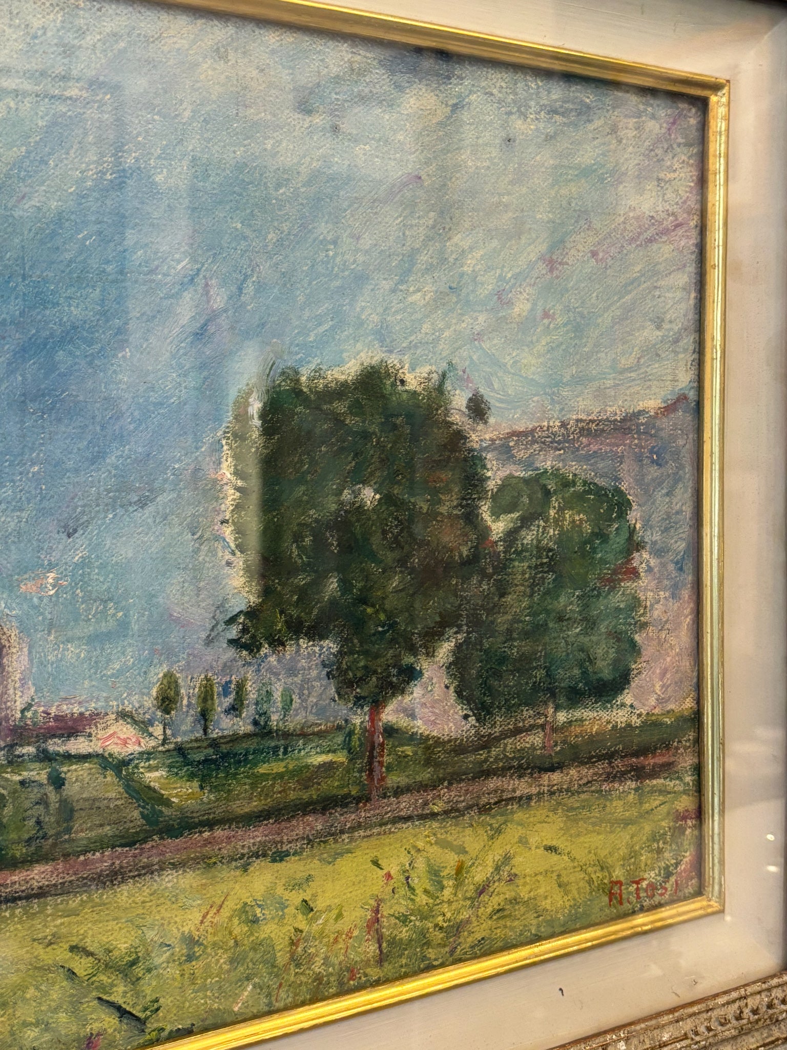 Dipinto Olio su Tela "I Noci" di Arturo Tosi del 1951