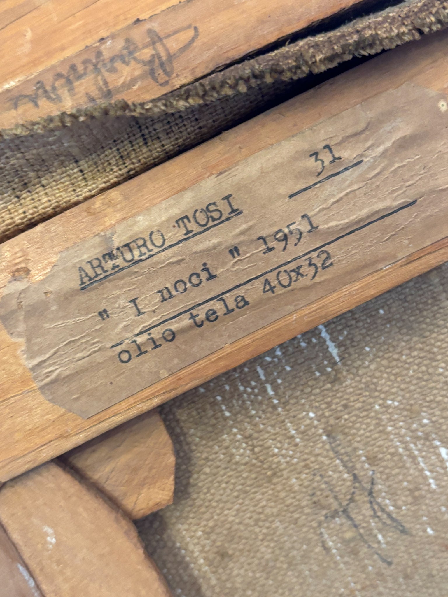 Dipinto Olio su Tela "I Noci" di Arturo Tosi del 1951