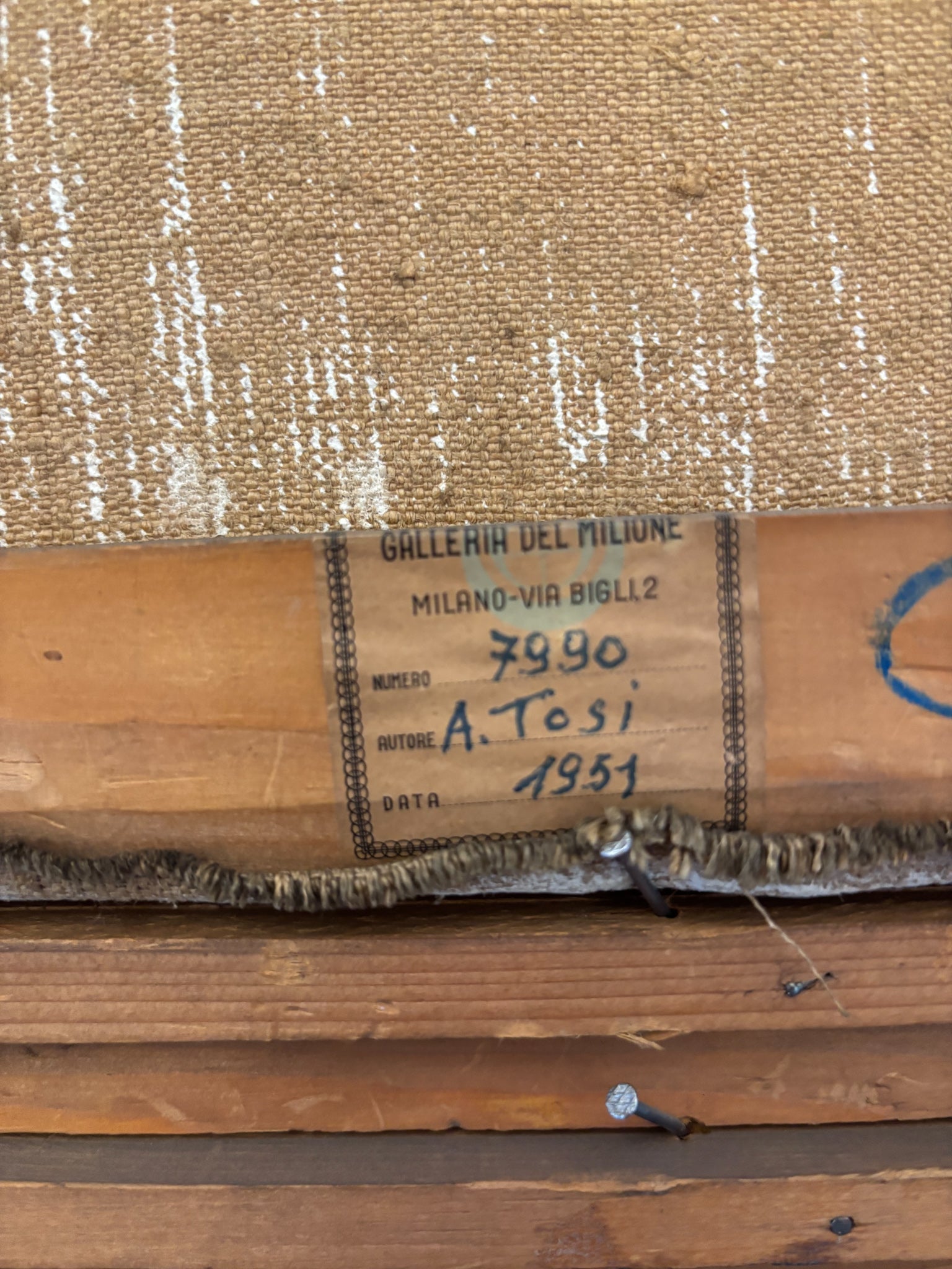 Dipinto Olio su Tela "I Noci" di Arturo Tosi del 1951