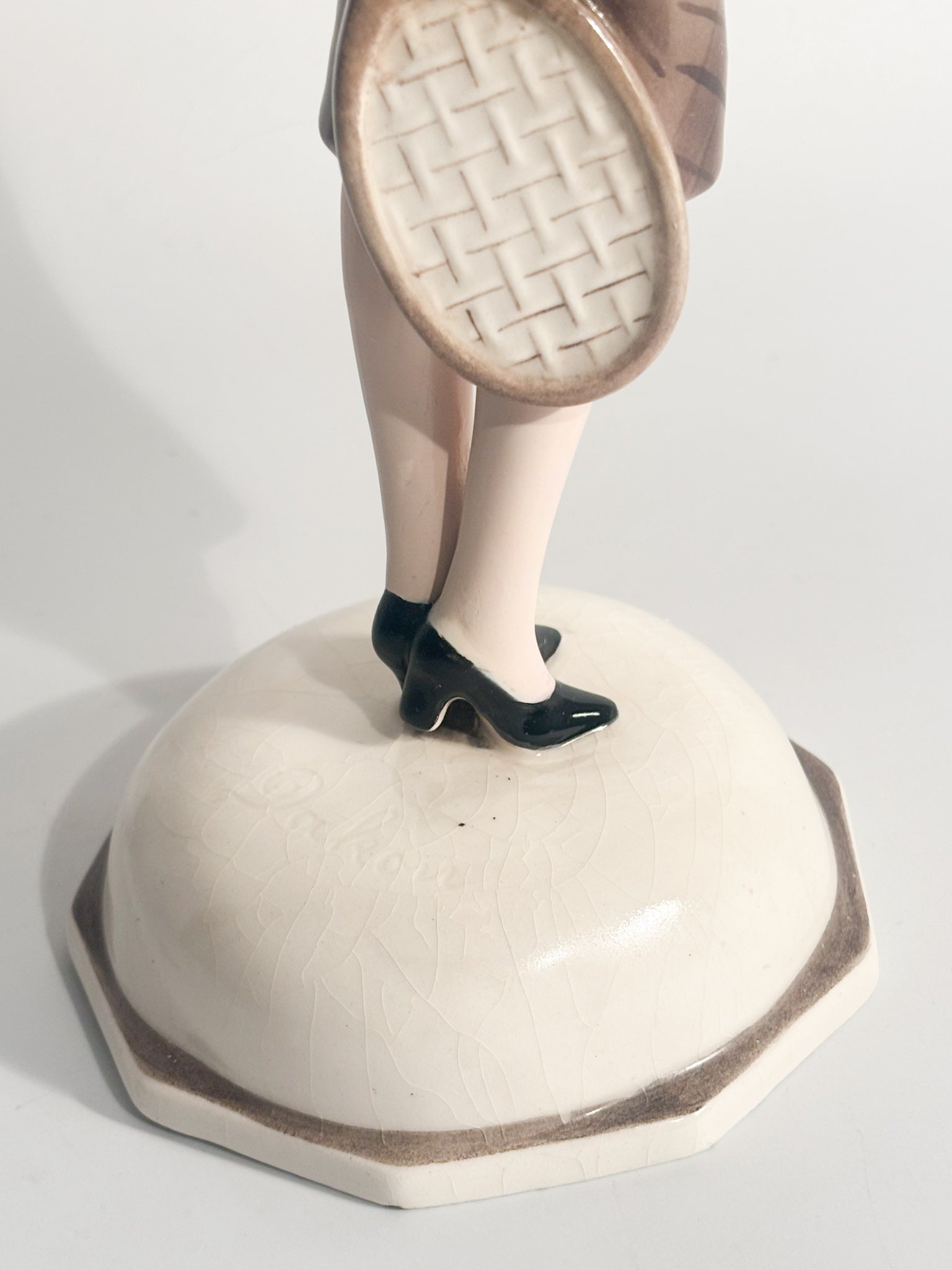 Goldscheider Ceramic Figurine of a Tennis Player by Stefan Dakon from the 1930s