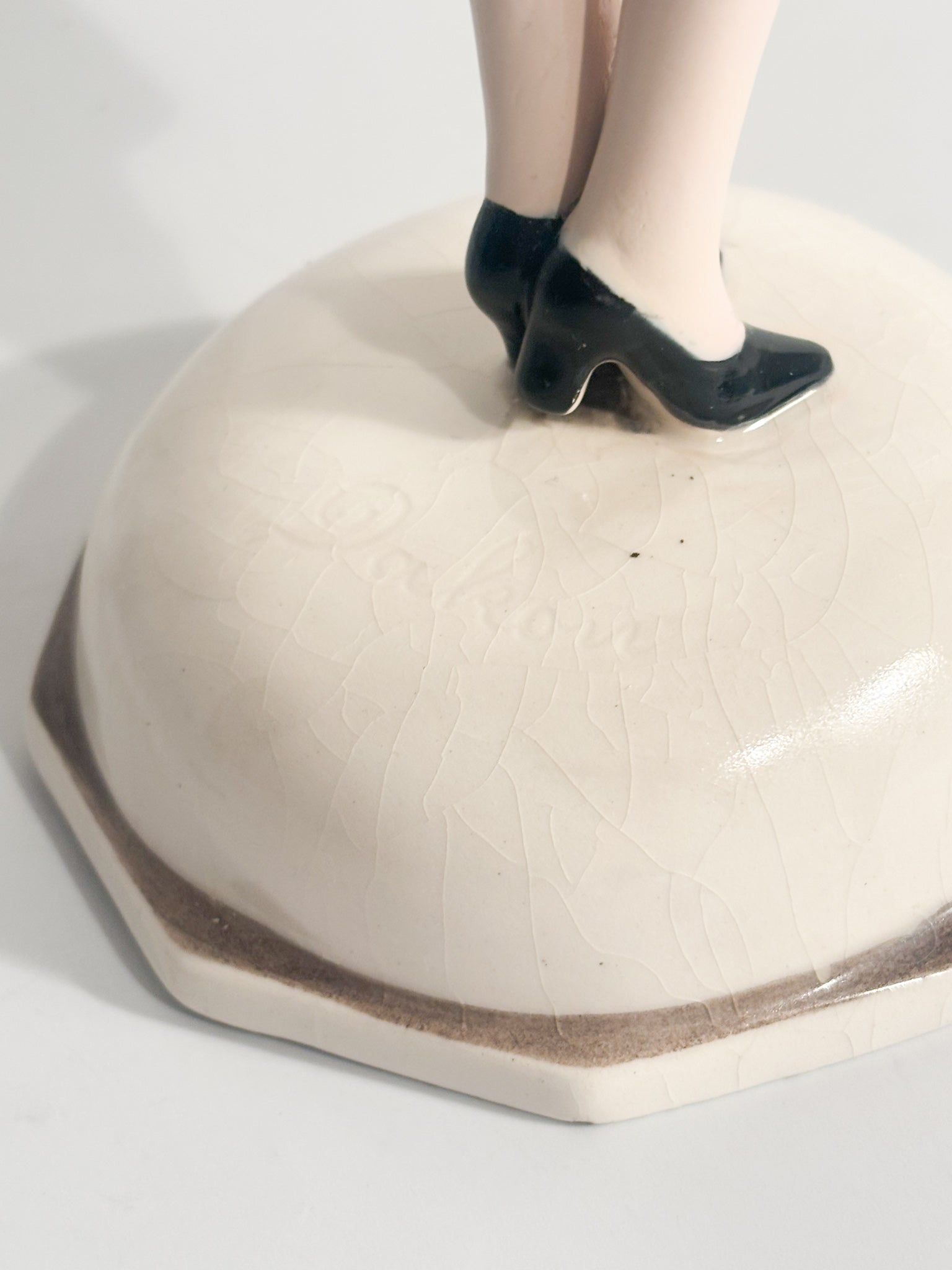 Goldscheider Ceramic Figurine of a Tennis Player by Stefan Dakon from the 1930s