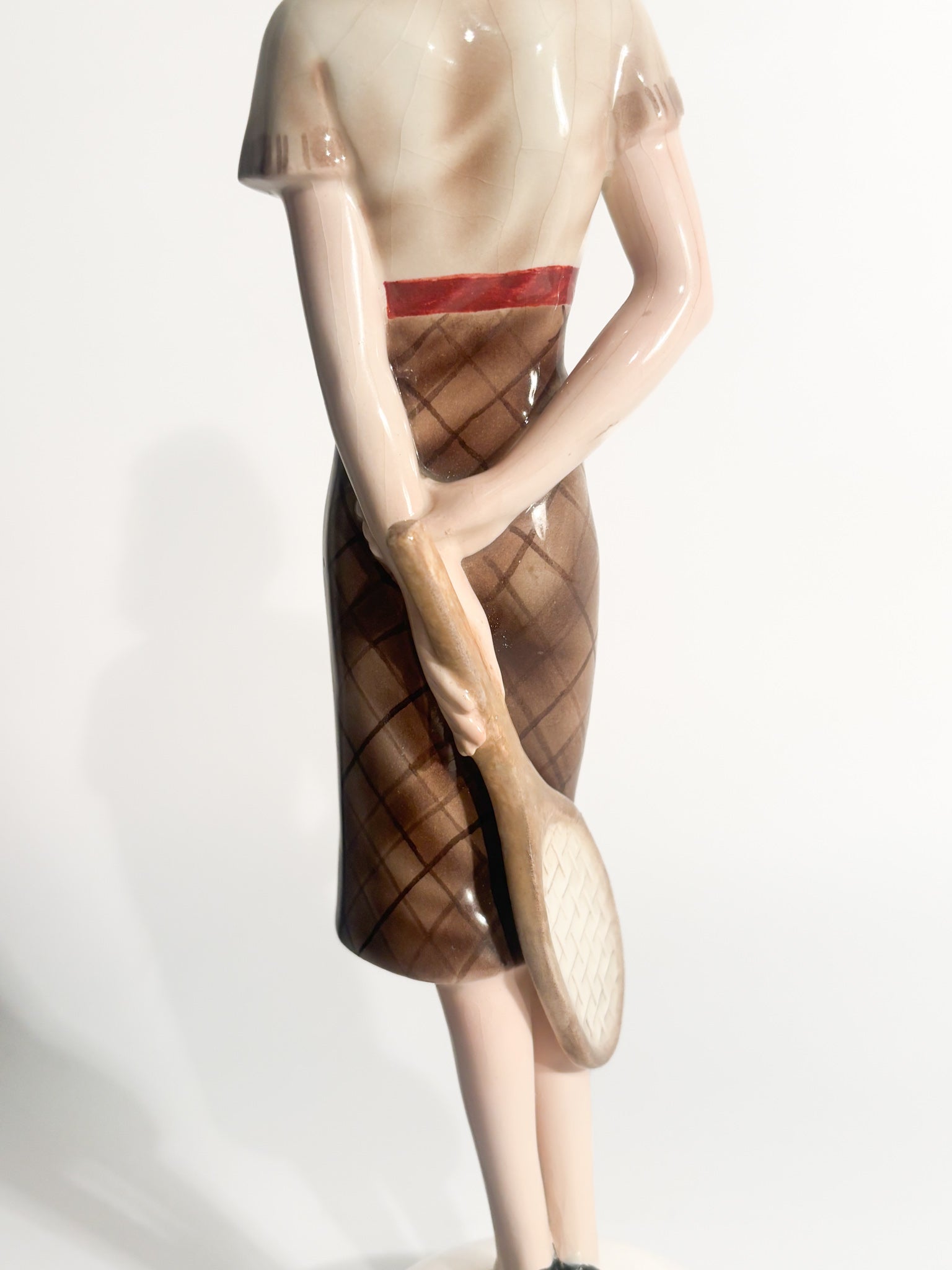 Goldscheider Ceramic Figurine of a Tennis Player by Stefan Dakon from the 1930s