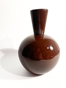 Vaso in Ceramica di Lavenia Marrone Dipinto a Mano Anni 50